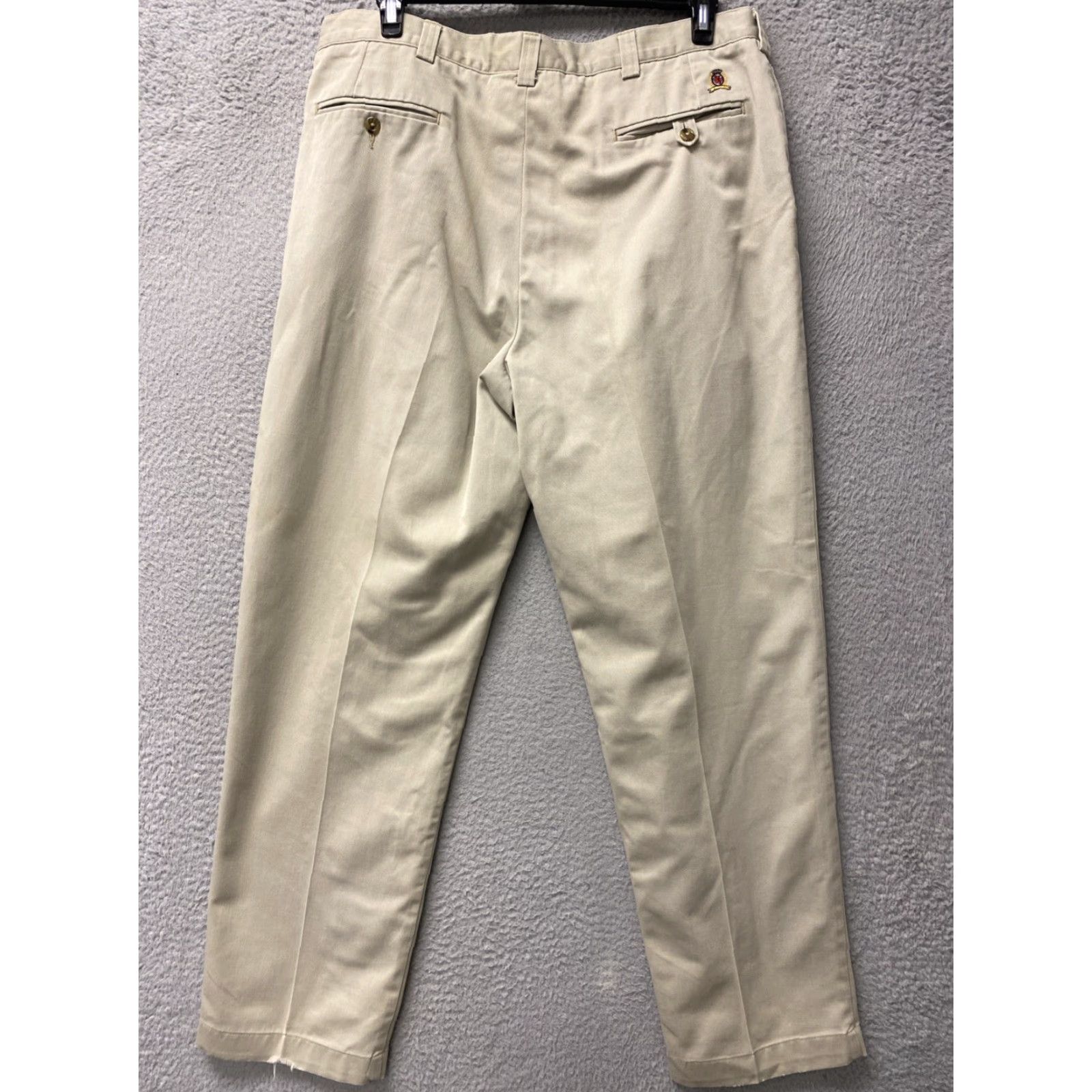 Tommy Hilfiger Vintage Tommy Hilfiger Chino Pants Men 38x32 Khaki Pleated 90s 158-27 Size US 38 / EU 54 - 6 Thumbnail