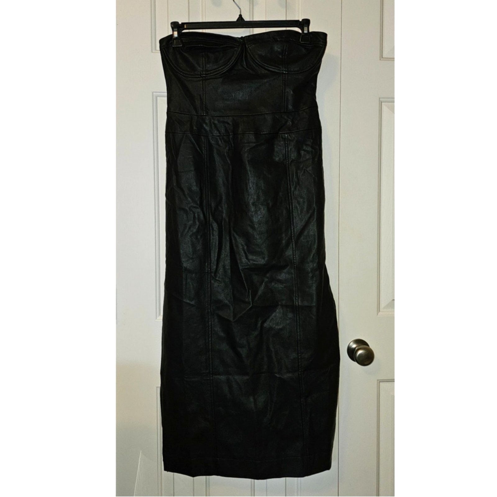 Free People New Free People Mira Dress FAUX LEATHER MIDI $168 SIZE 0 Size XS / US 0-2 / IT 36-38 - 6 Thumbnail