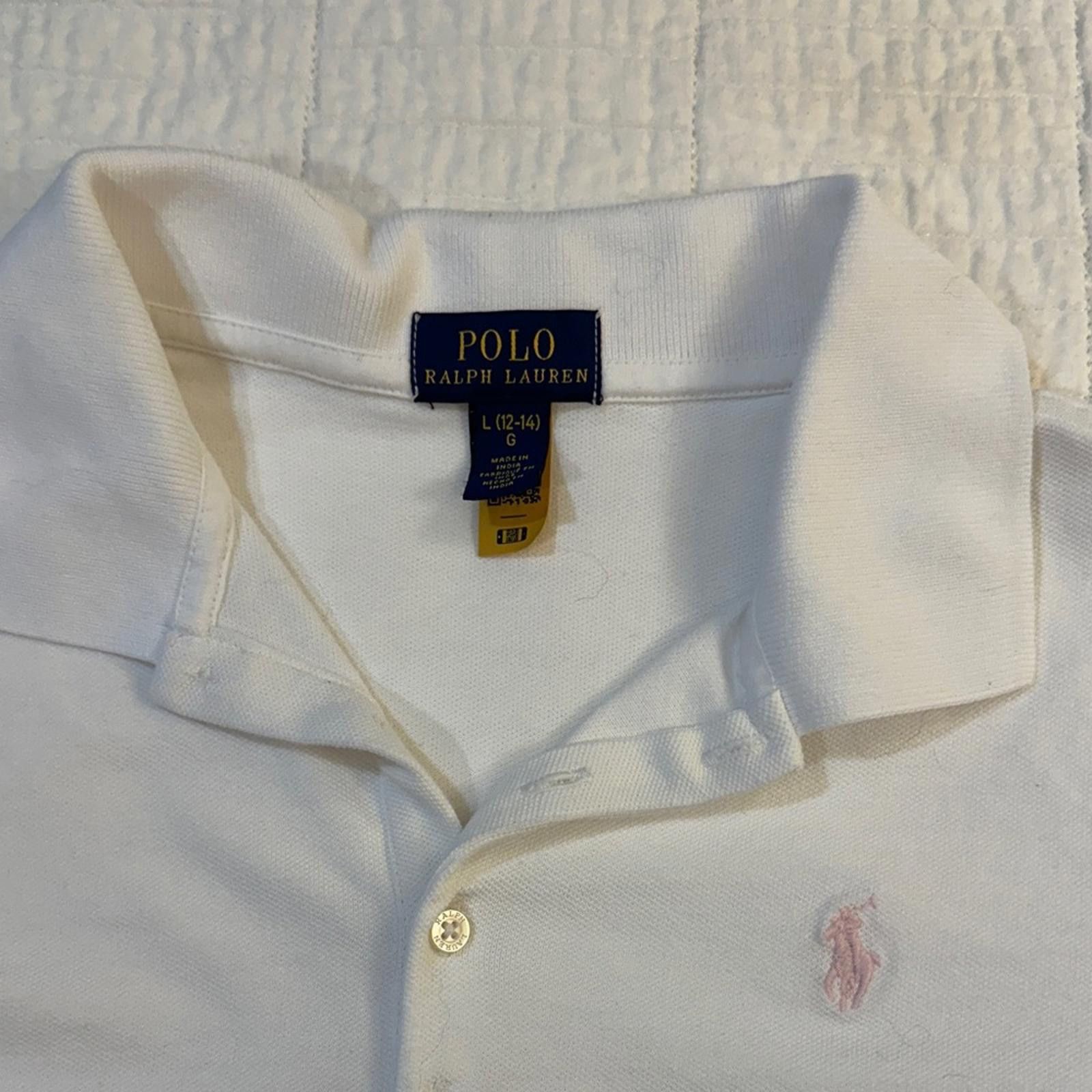 Polo Ralph Lauren Polo Ralph Lauren Youth 14-16 Kids White pink Pony Shirt New Size US XXS / EU 40 - 2 Thumbnail
