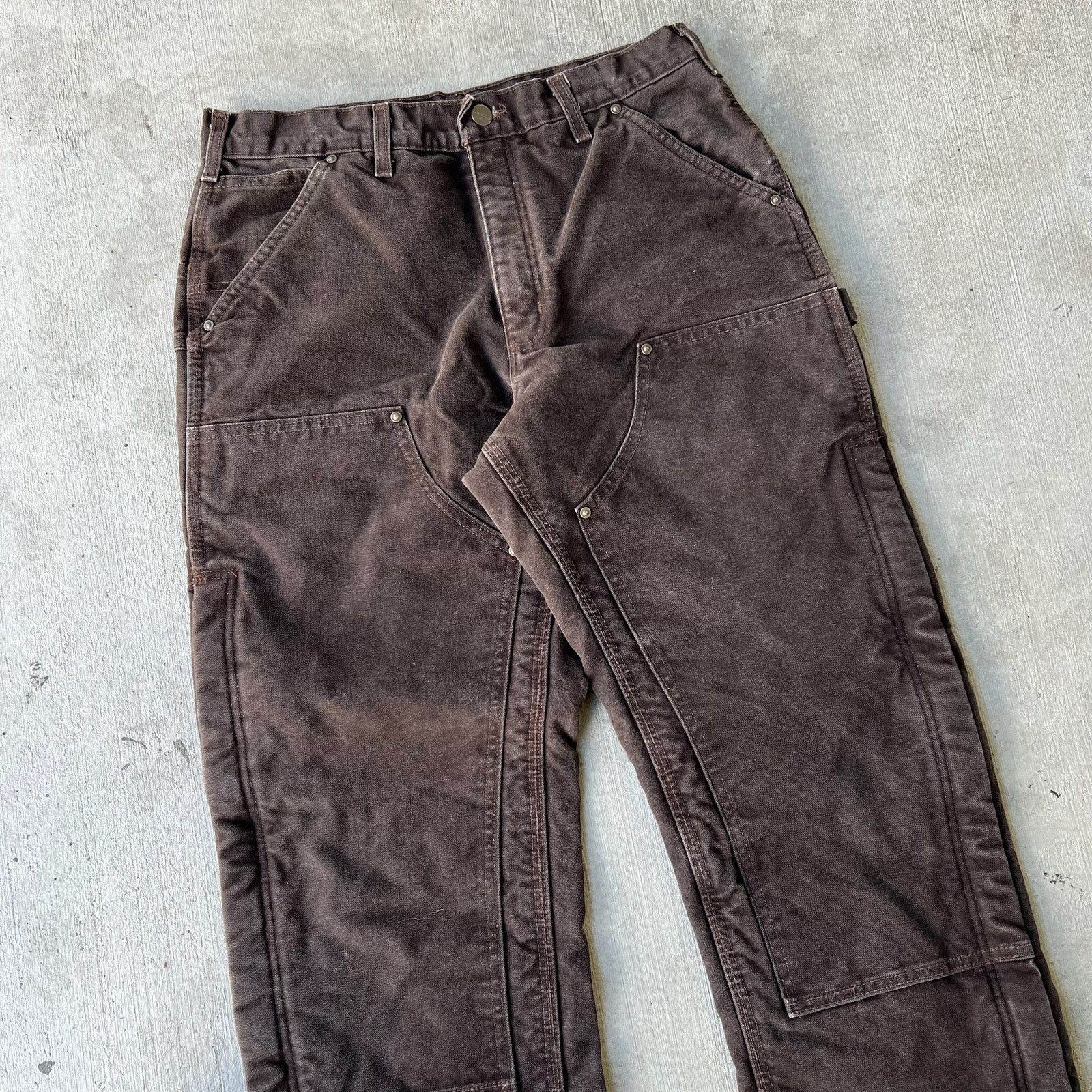Carhartt × Vintage Carhartt brown insulated double knee work carpenter pants Size US 31 - 2 Thumbnail