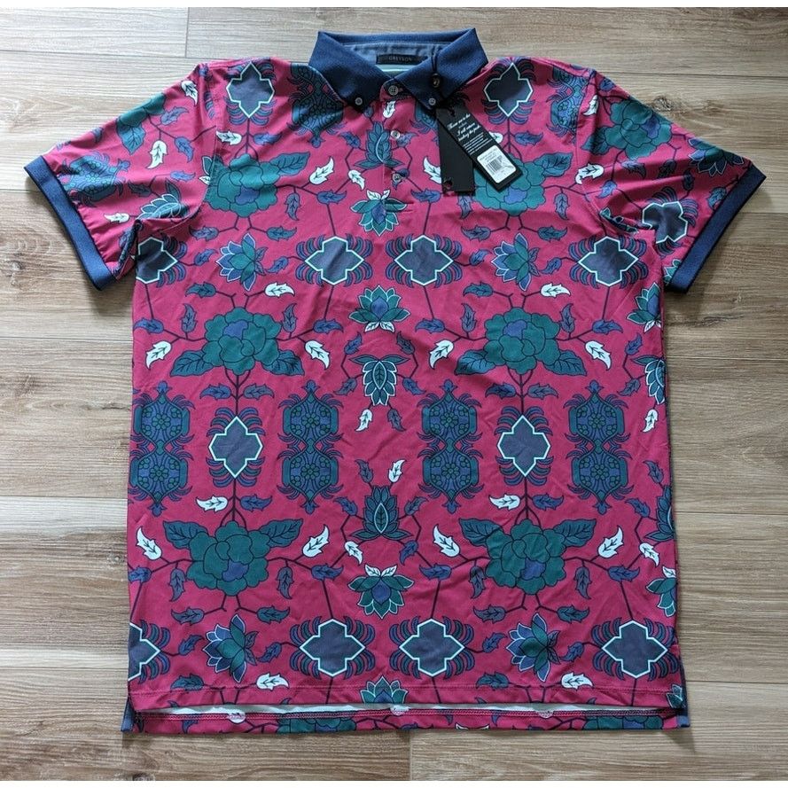 Other NWT Greyson Men's Moutain Laurel Polo in Bittersweet Large Size US S / EU 44-46 / 1 - 2 Thumbnail