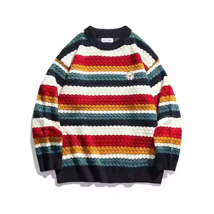 Image of Vintage Coloured Cable Knit Sweater, Men's (Size 2XL)