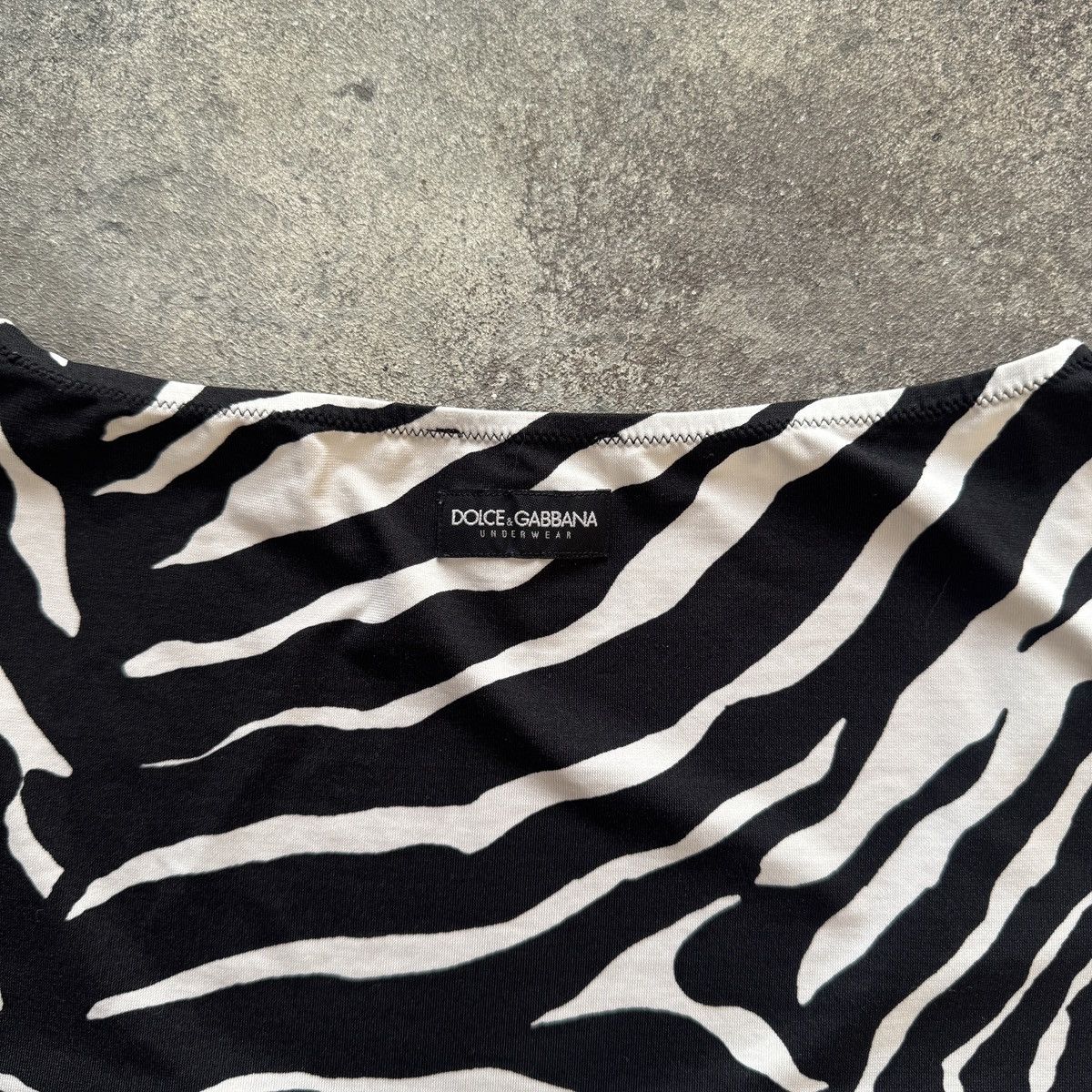 D&G Dolce & Gabbana Vintage Zebra Print Y2K T-Shirt