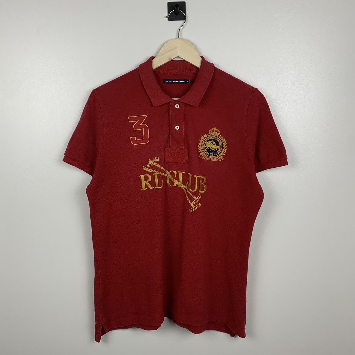 Ralph Lauren Sport Vintage Polo Ralph Lauren Red Polo Shirt Women’s XL RL Club Size XL / US 12-14 / IT 48-50 - 1 Thumbnail