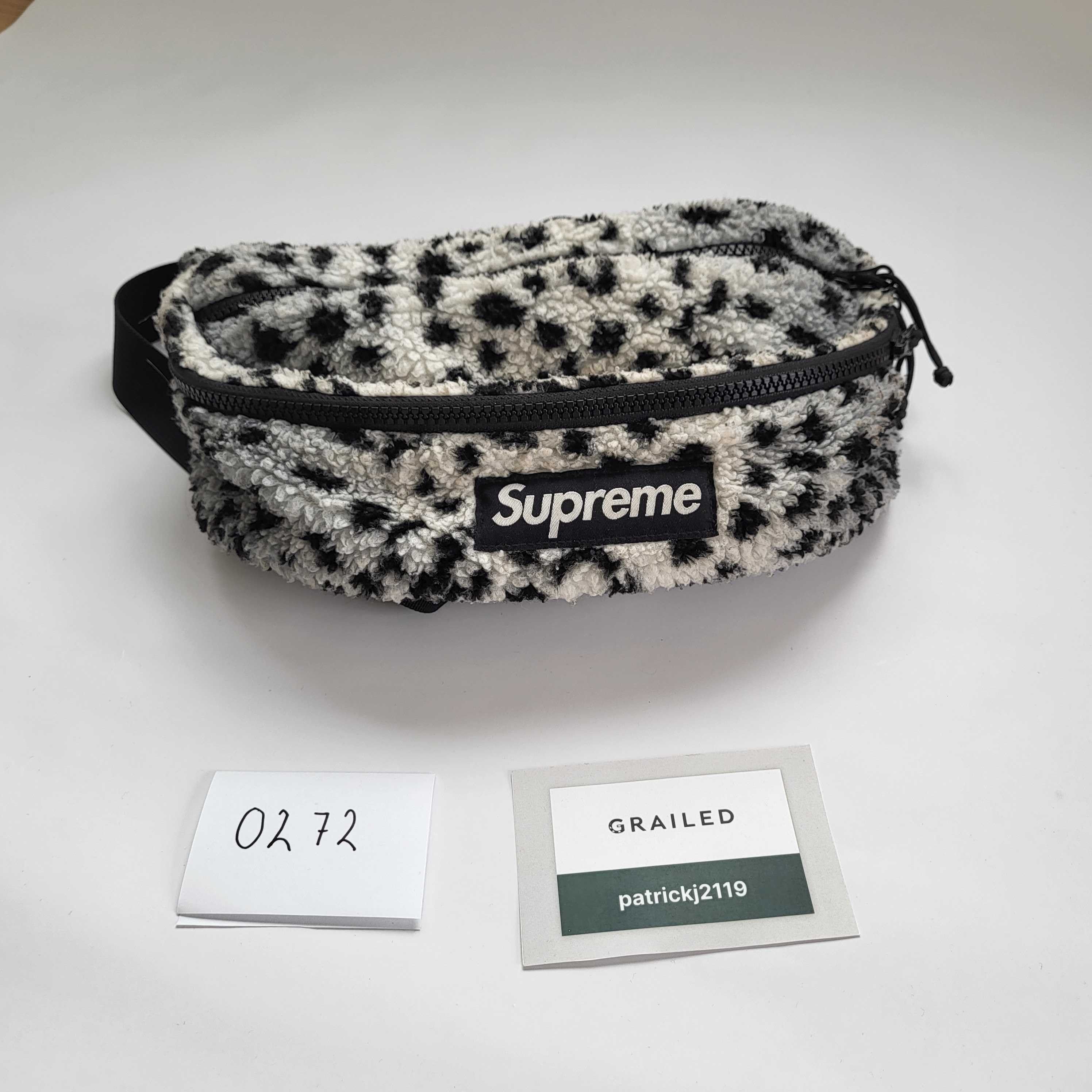 Supreme Supreme Leopard Fleece Waist Bag (White) | Grailed