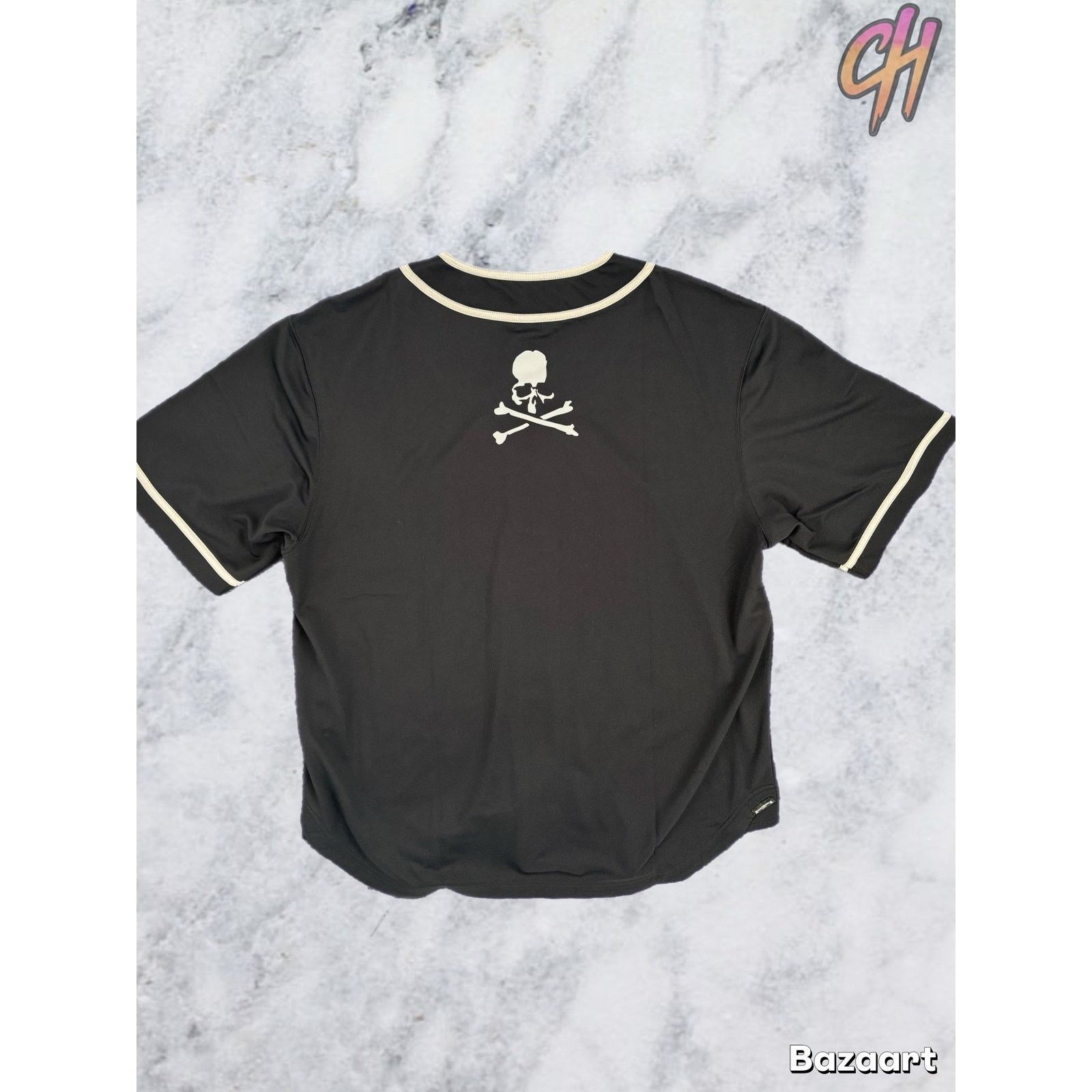 Mastermind World Black Baseball Jersey Size Large
