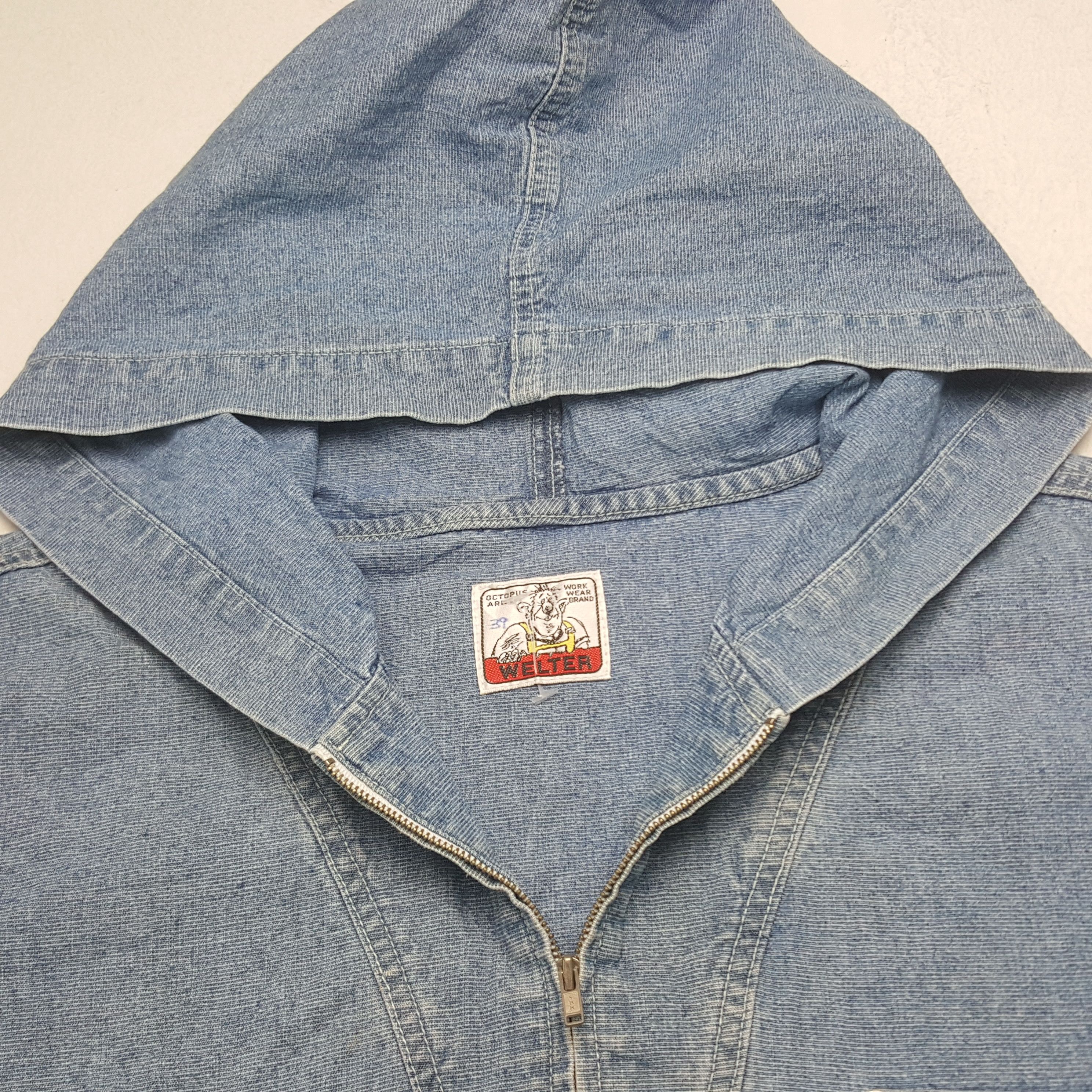 Japanese Brand Vintage Welter Denim Custom Skulls Jacket Hoodie Size US L / EU 52-54 / 3 - 5 Thumbnail