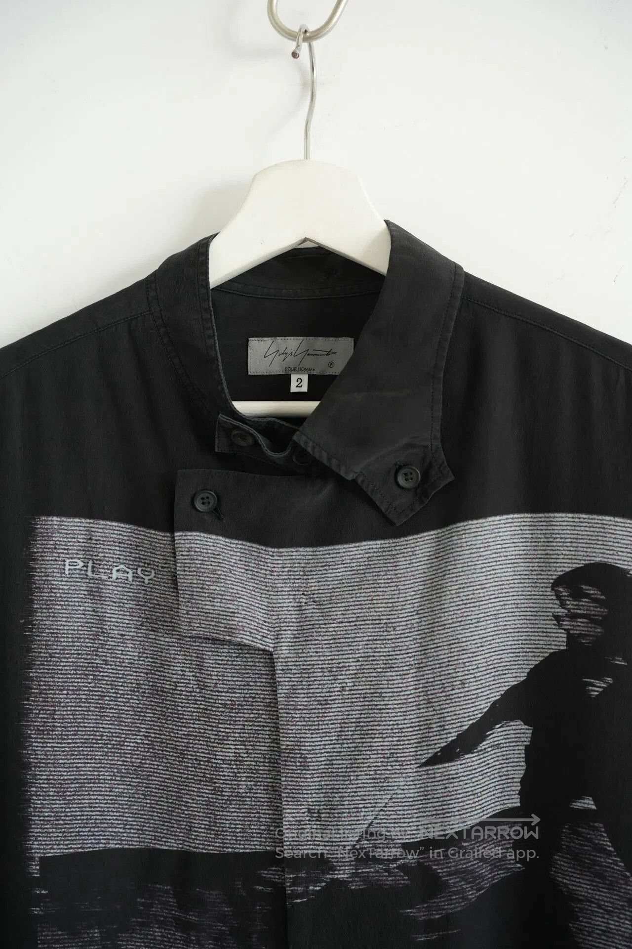 Yohji Yamamoto Yohji Yamamoto Silk Shirt with Print. Size US M / EU 48-50 / 2 - 4 Thumbnail