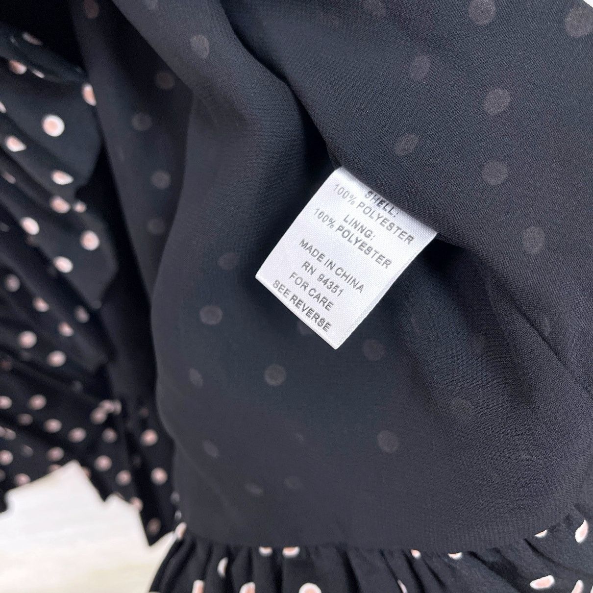 Other Joy Joy Sleeveless Ruffle Tie Dress Black Polka Womens XS Size XS / US 0-2 / IT 36-38 - 7 Thumbnail