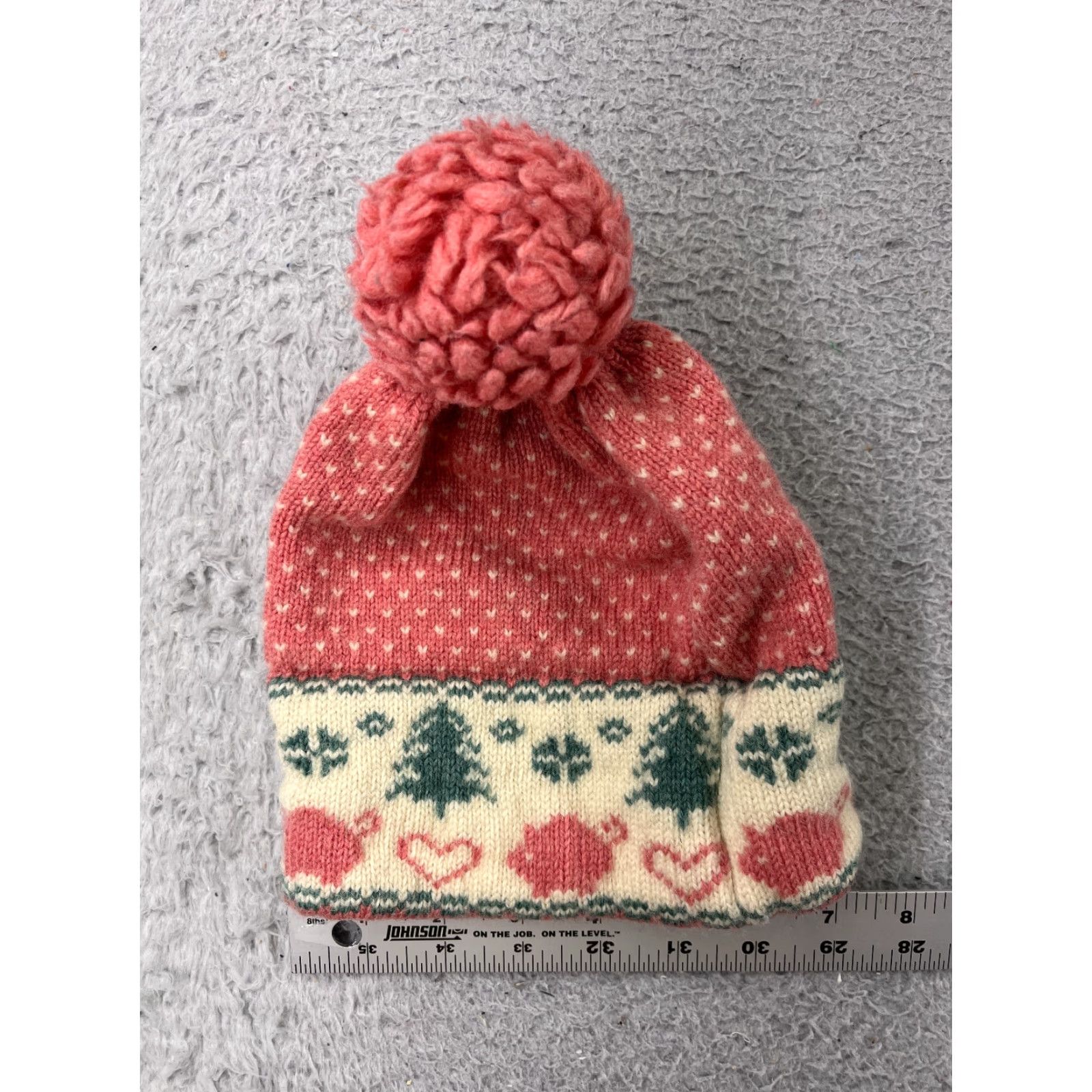 Pinko Green Mountain Knitters Beanie Pink Wool Hat Adult Women Size ONE SIZE - 4 Thumbnail