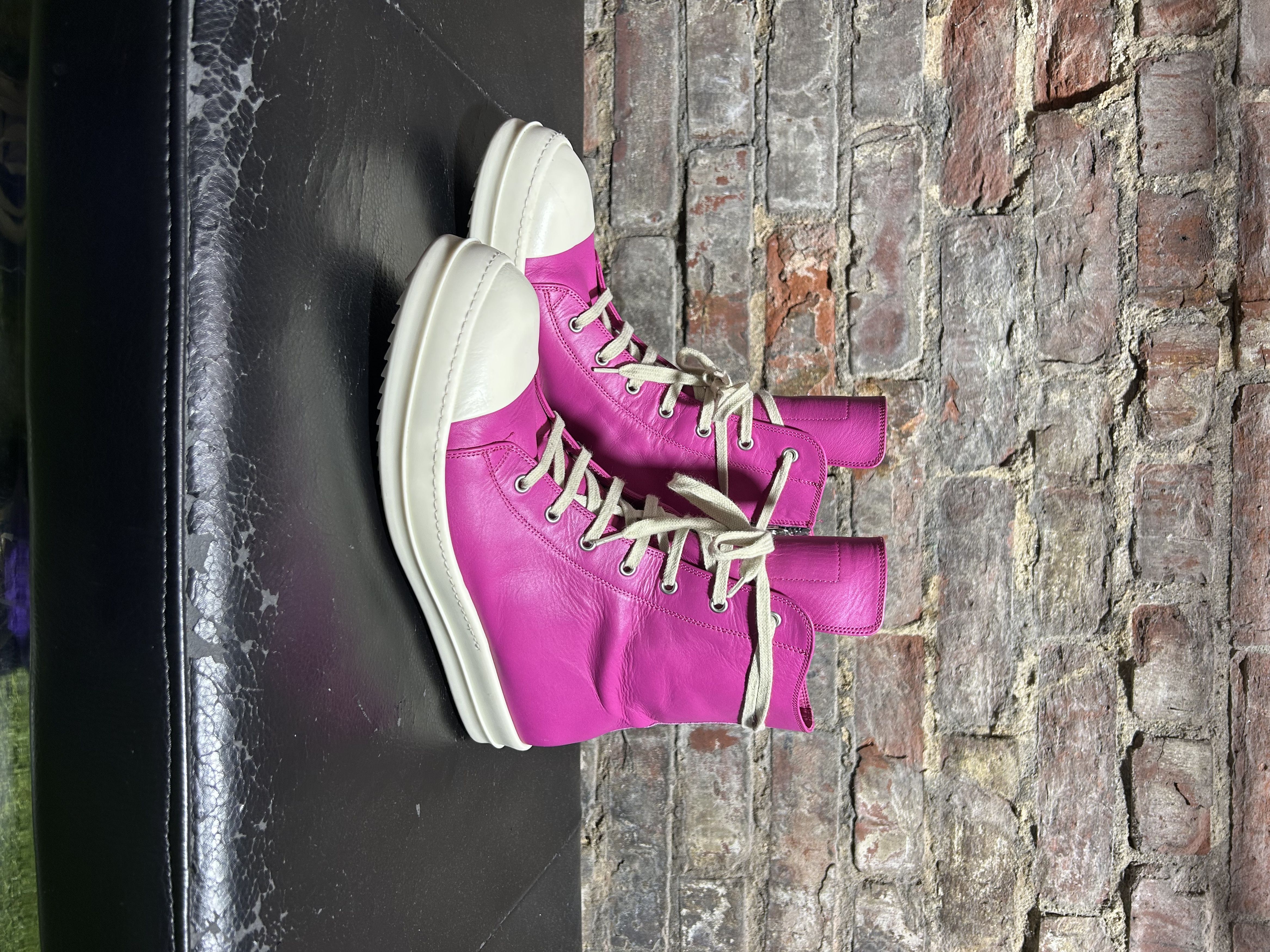 Rick Owens Hot Pink Ramones Footwear
