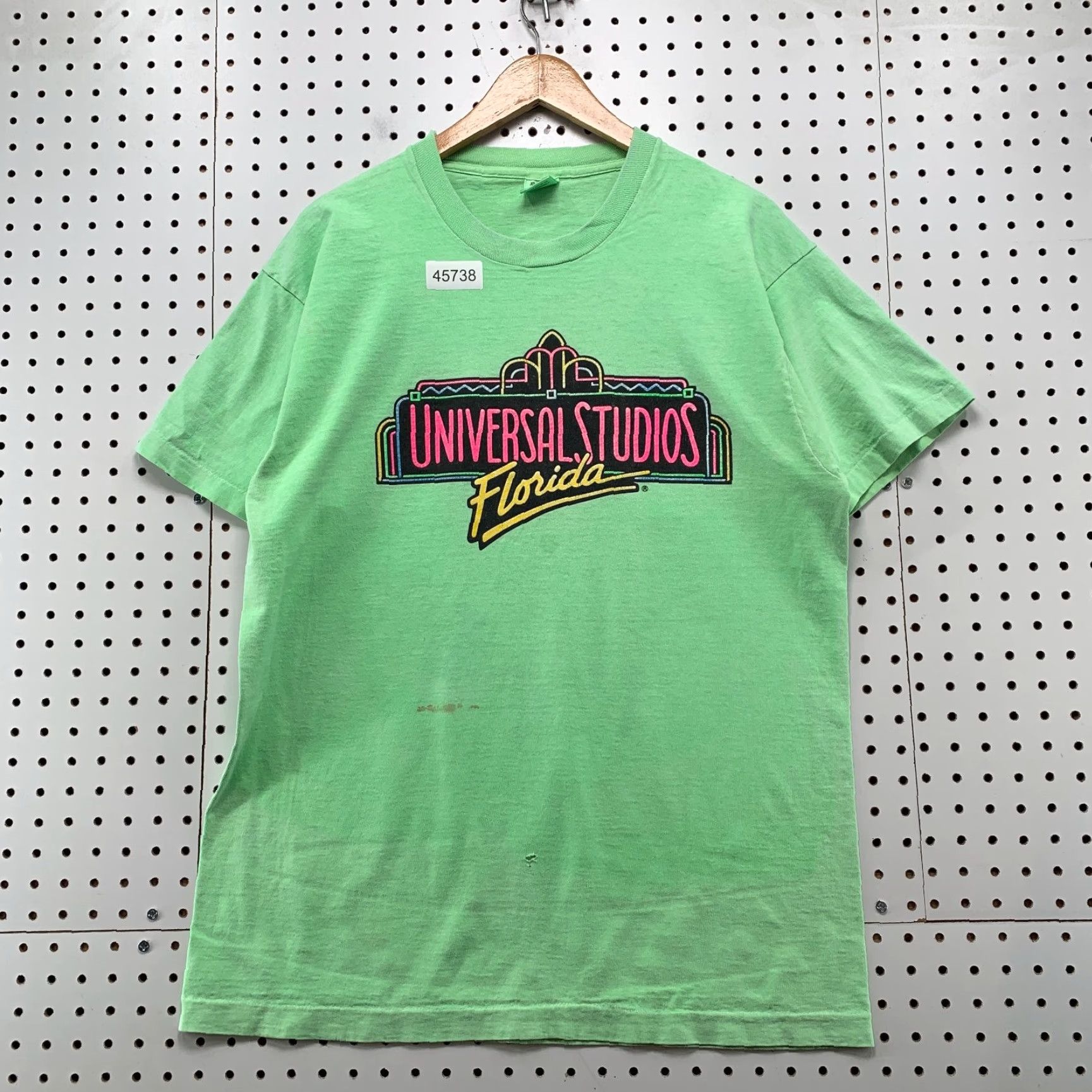 Fruit Of The Loom VINTAGE Universal Studios Florida Shirt Men XL Green 90s Single Stitch Made USA Size US XL / EU 56 / 4 - 2 Thumbnail