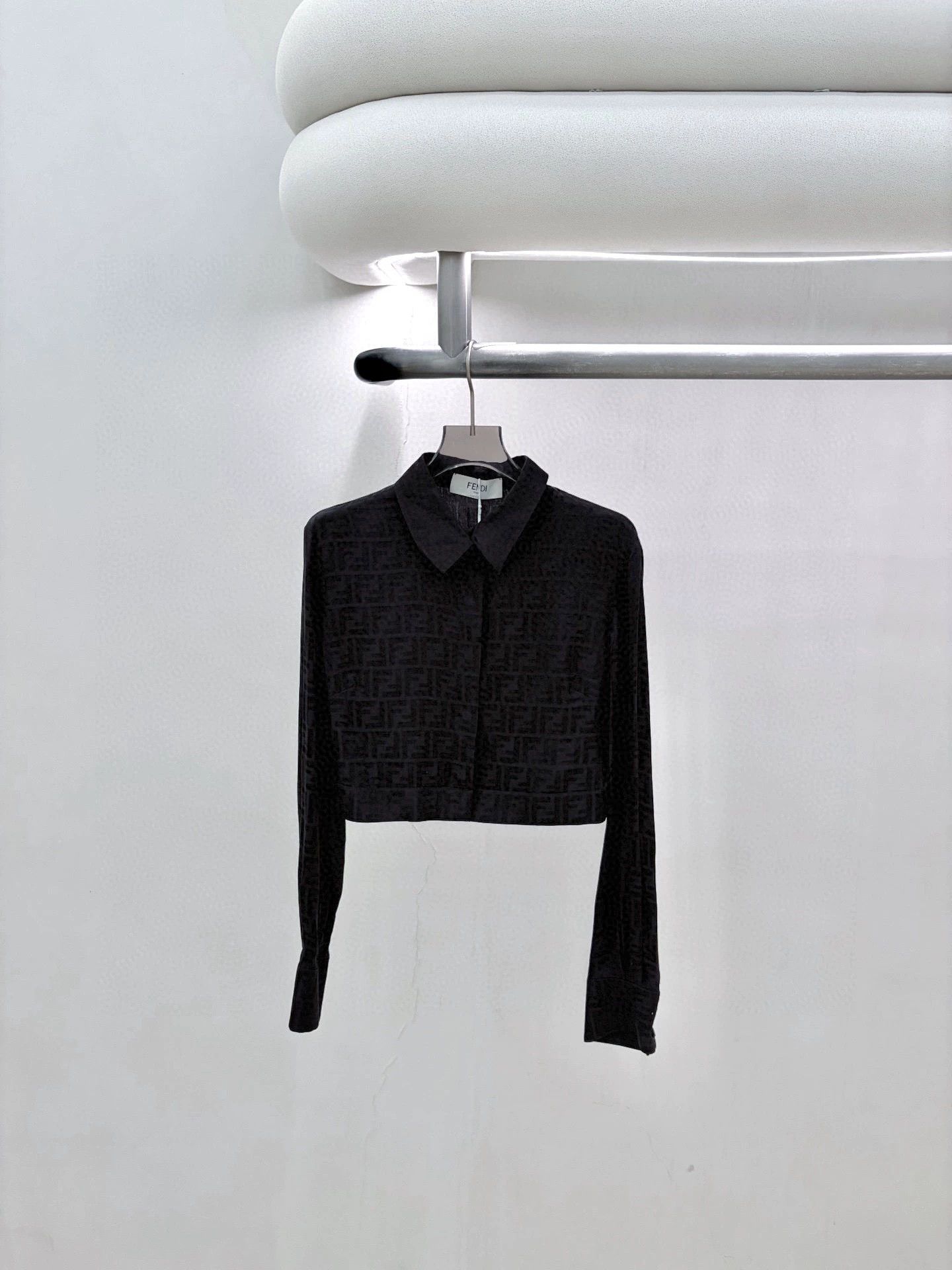 Fendi Fendi black allover print shirt 40, 2nd snags Size S / US 4 / IT 40 - 1 Thumbnail