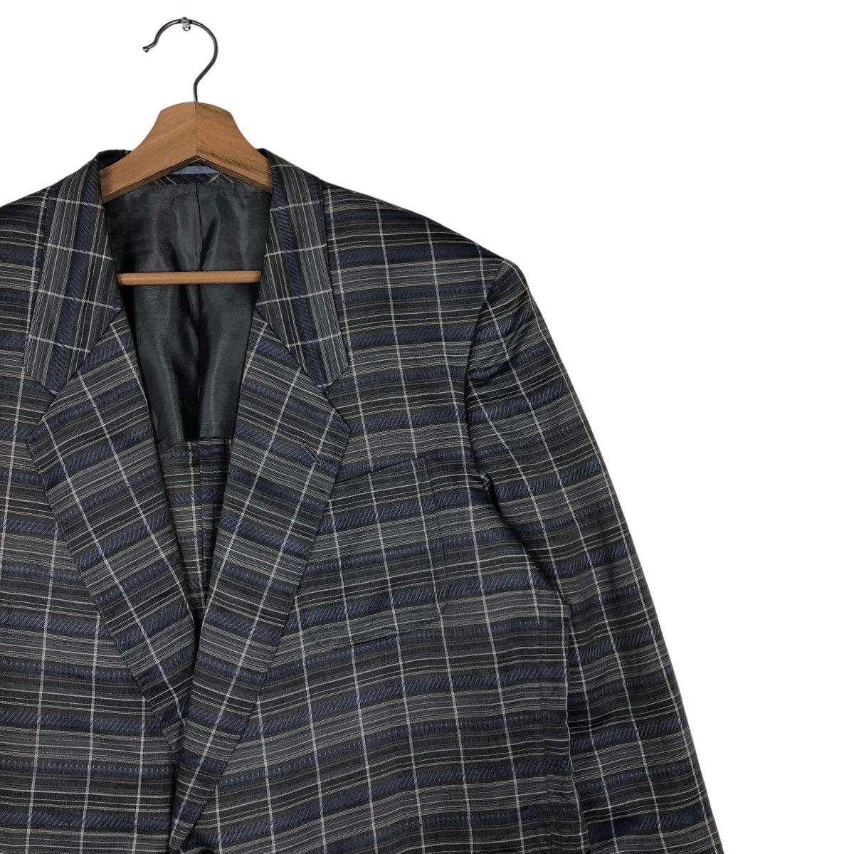 Japanese Brand 🔥Vintage Lanvin Paris Double Breast Tartan Design Coats Size US M / EU 48-50 / 2 - 6 Thumbnail