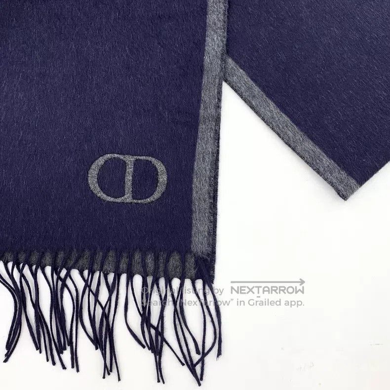 Dior Dior Dark blue CD letter embroidery mulberry silk tassel s Size ONE SIZE - 5 Thumbnail