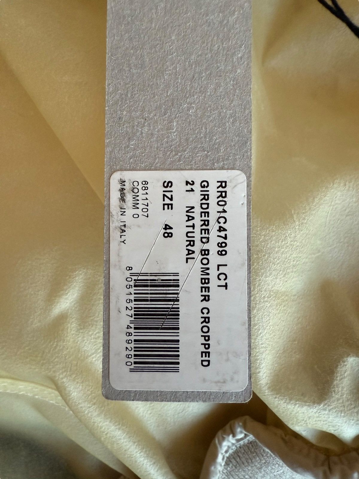 Rick Owens Rick Owens Girdered Bomber Cropped in Transparent Leather Size US M / EU 48-50 / 2 - 9 Thumbnail