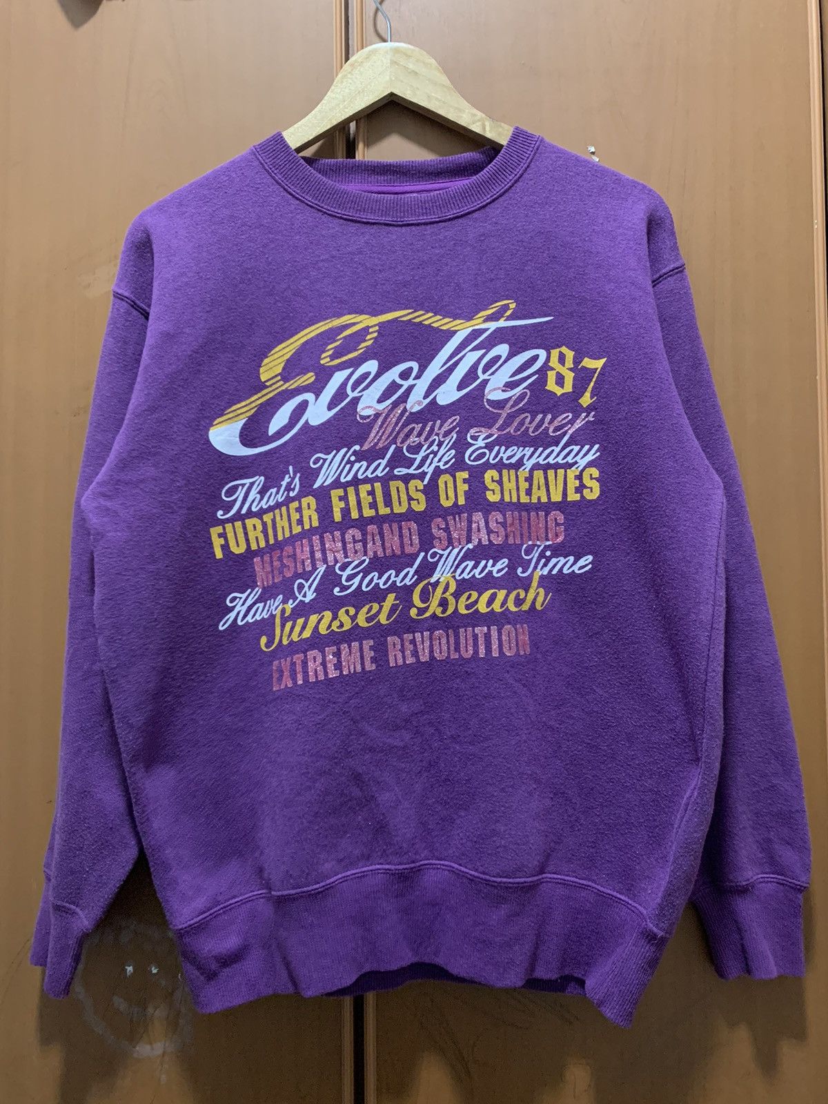 Japanese Brand Vintage Japanese Brand Evolve Glitter Printed Sweatshirt Size US L / EU 52-54 / 3 - 1 Thumbnail