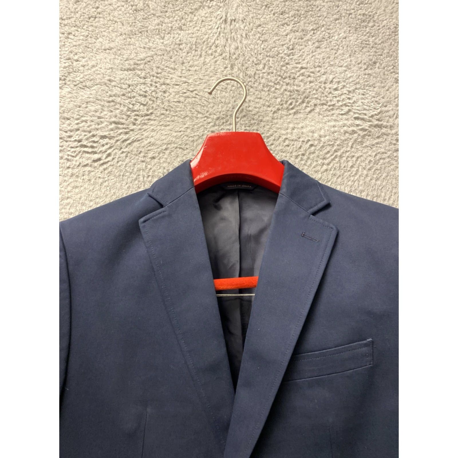 Banana Republic Banana Republic Blazer Mens 38S Slim Fit Cotton Blend Navy Blue Sport Coat Regular Notch Lapel 2-Button Front Inner Pockets Single-Breastedدام Size 38R - 3 Thumbnail