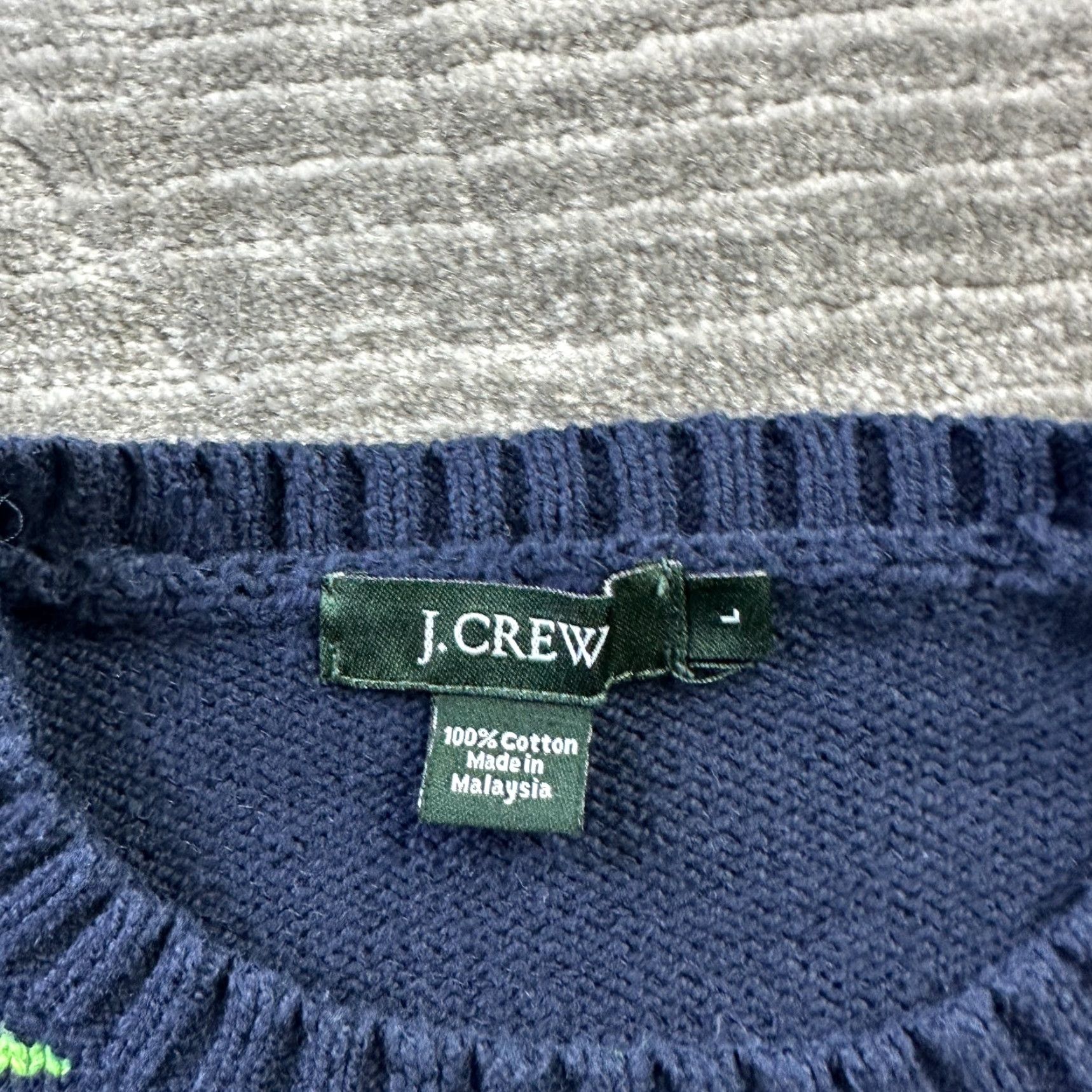 J.Crew J.CREW Sweater Mens Large Blue Knit Crewneck Pullover Adult L Cotton Knit Pullover Crew Neck Vintage? No (but skip) Size US L / EU 52-54 / 3 - 6 Thumbnail