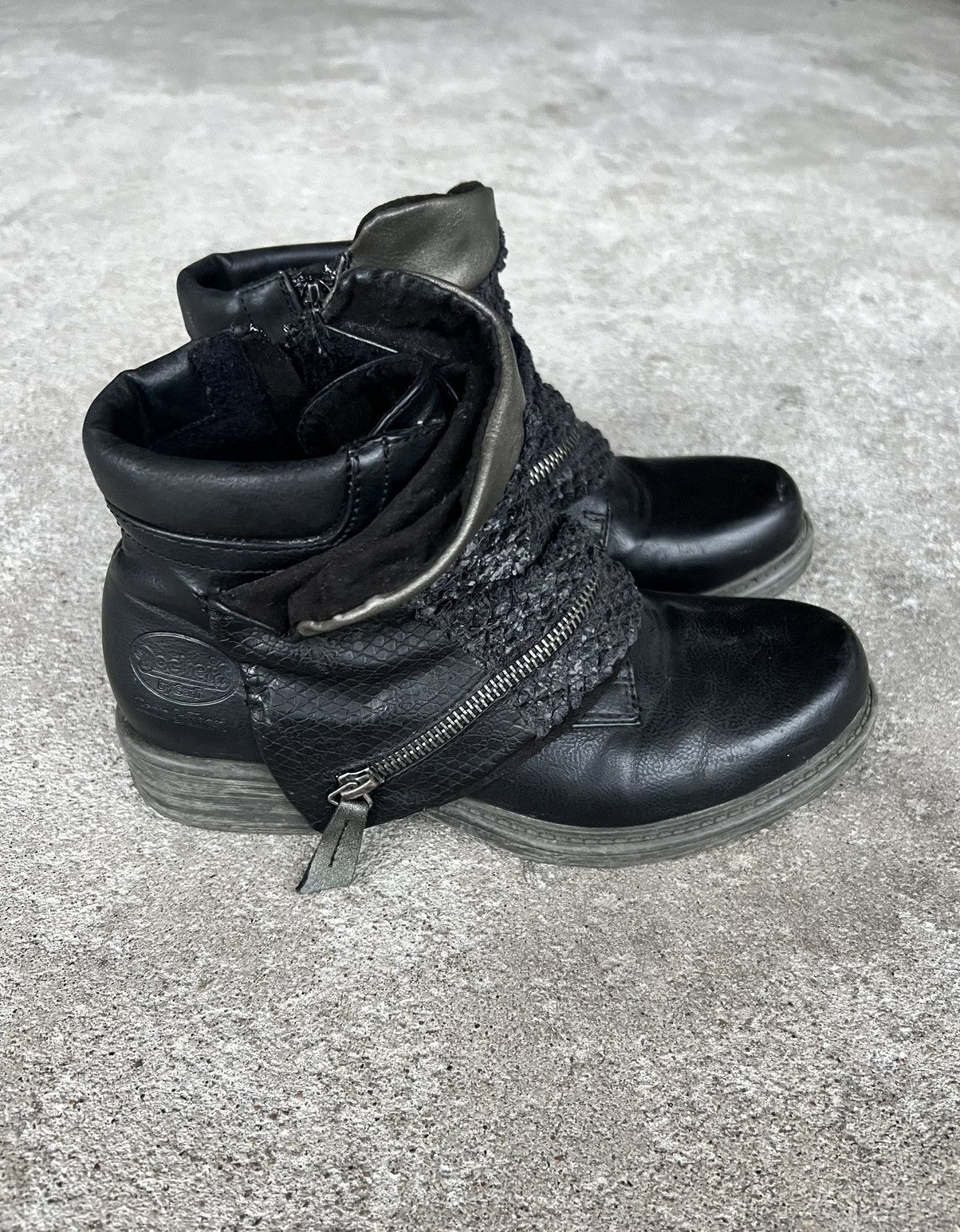 Vintage Archive Dockers Leather Zip Y2k Boots | Grailed