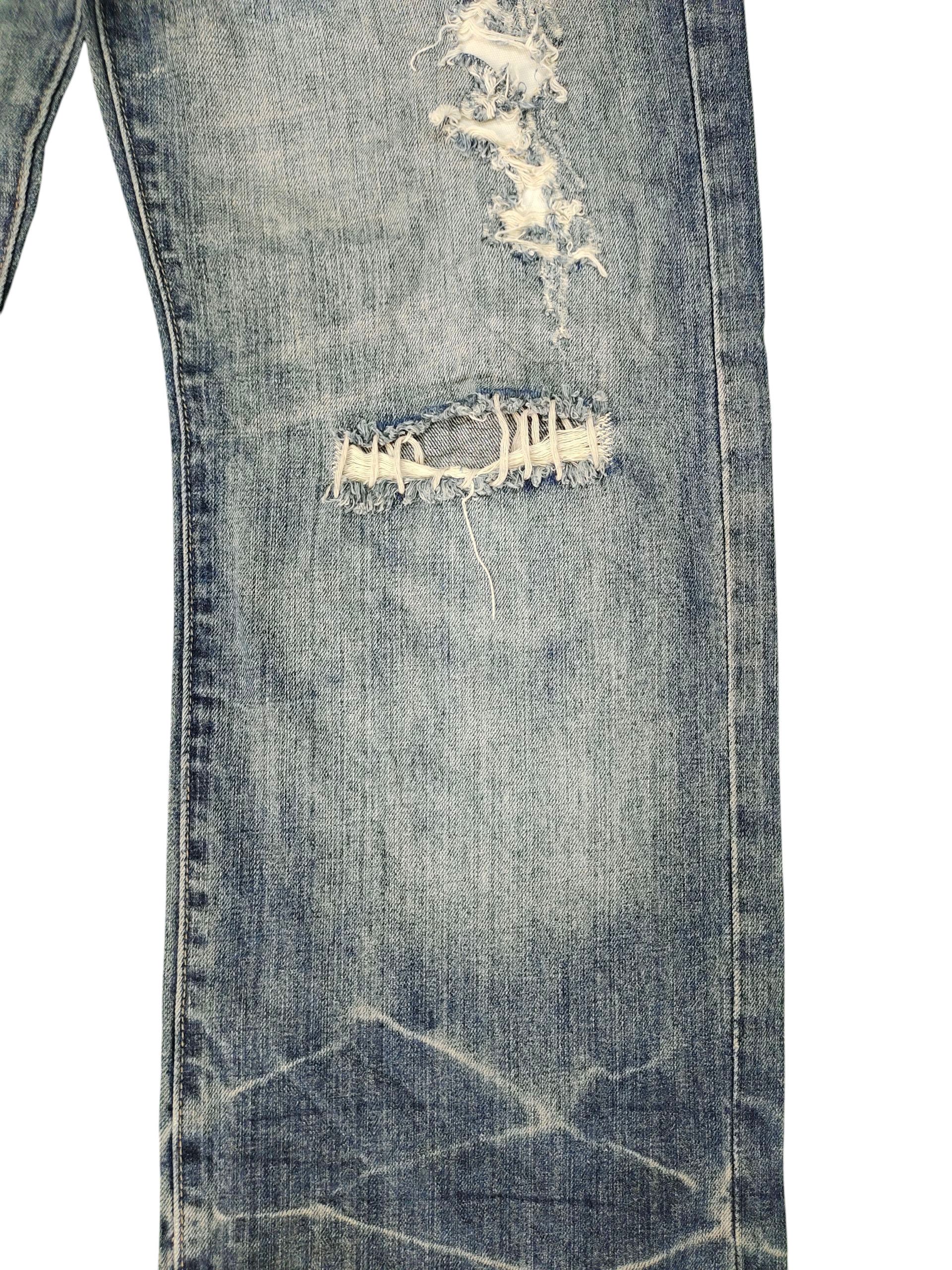 Kapital Vintage 90s Scanner Fundamental Clawmark Distres Denim Jeans Size US 32 / EU 48 - 4 Thumbnail