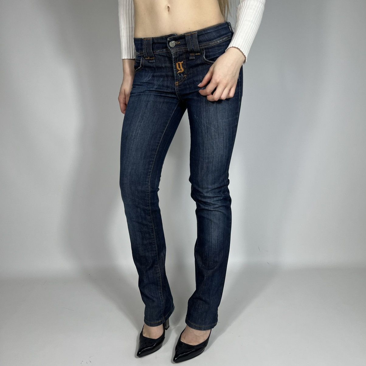 John Galliano Vintage Y2K John Galliano Luxury Casual 90s Style Jeans Size 26" / US 2 / IT 38 - 2 Thumbnail