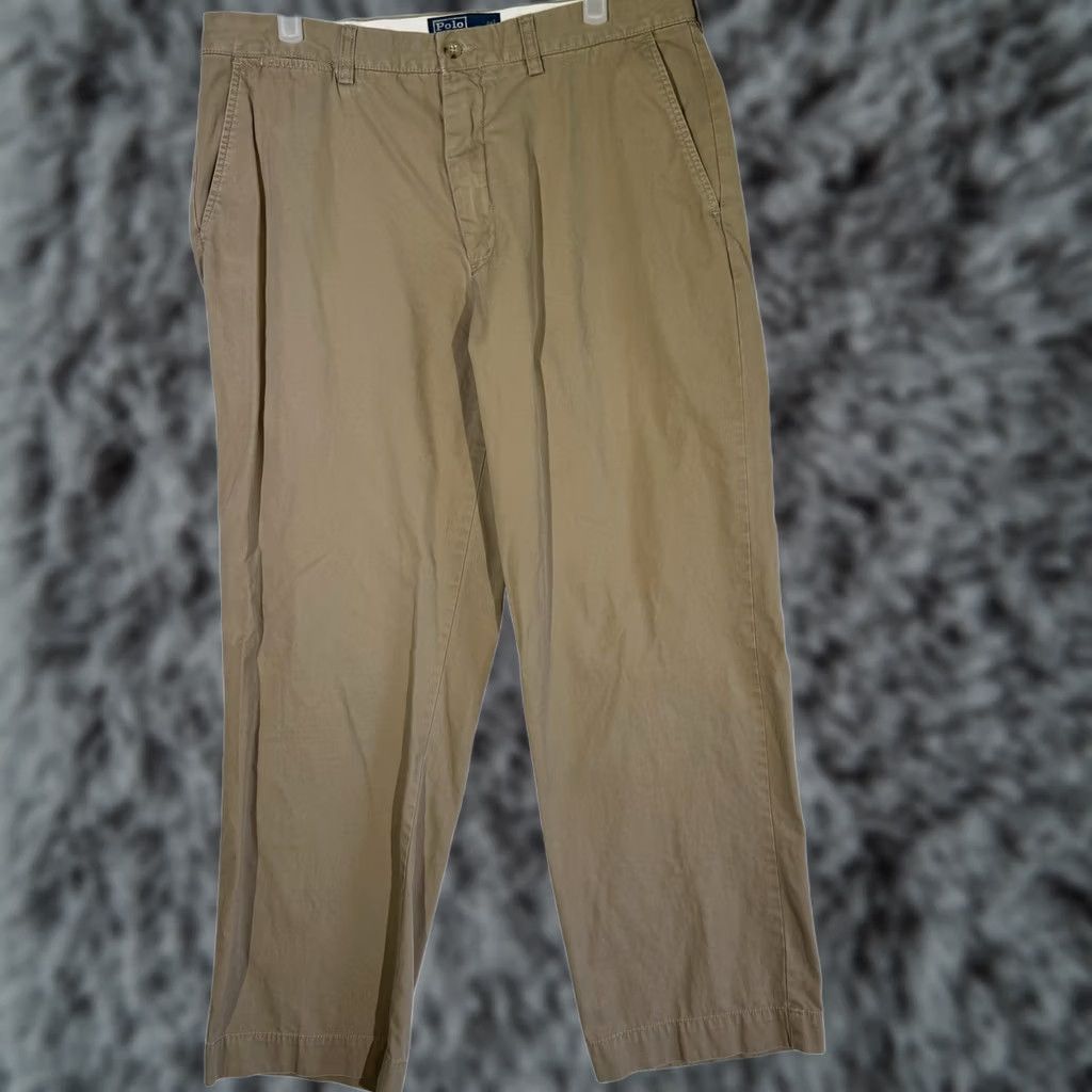 Polo Ralph Lauren Polo Ralph Lauren Preston Pants Mens 35x30 Beige Classic Chino Khaki Embroidered Size US S / EU 44-46 / 1 - 1 Thumbnail