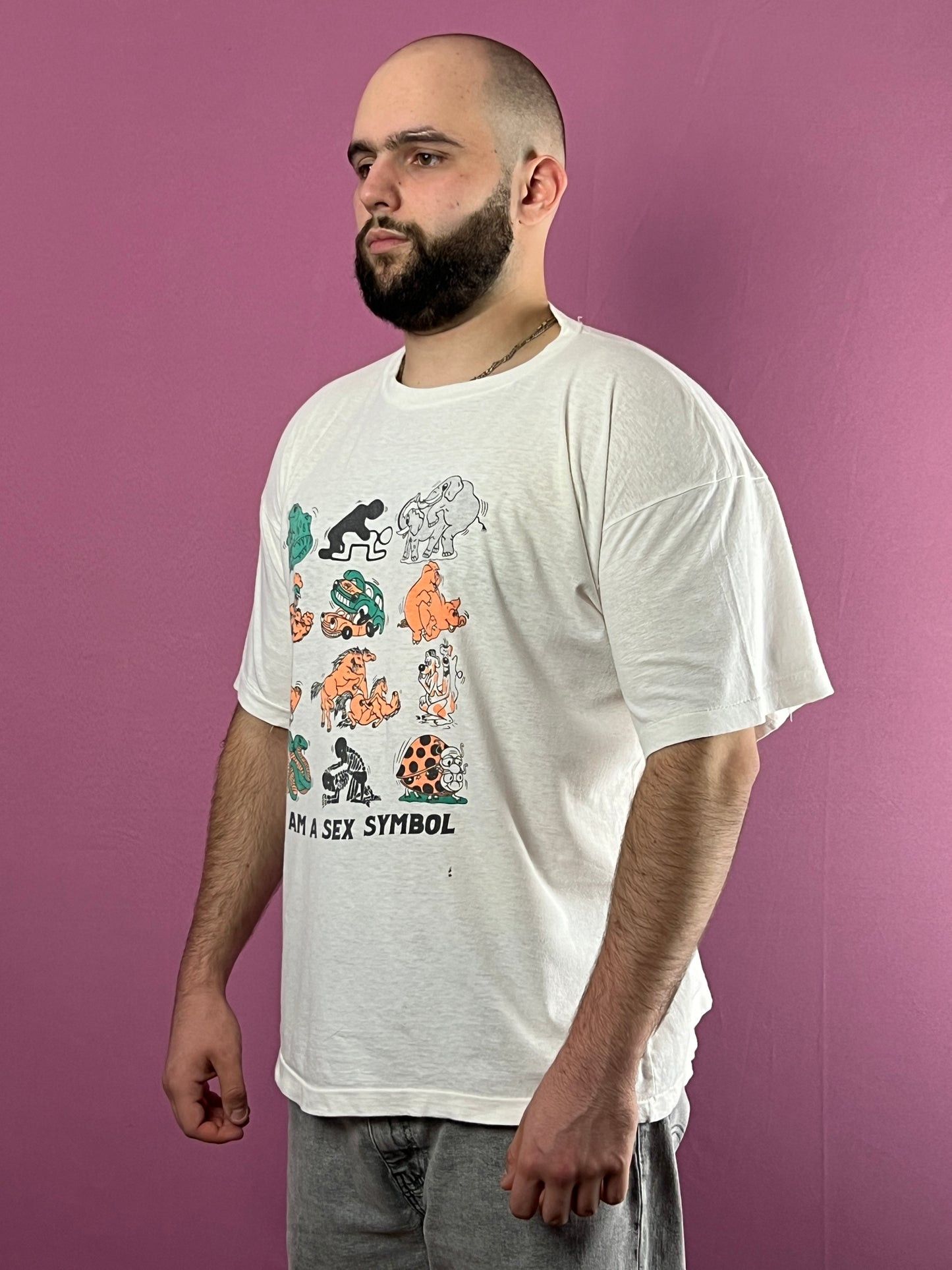 Designer × Vintage I Am A Sex Symbol Vintage Men's Animals Sex Position T-Shirt Size US L / EU 52-54 / 3 - 1 Thumbnail