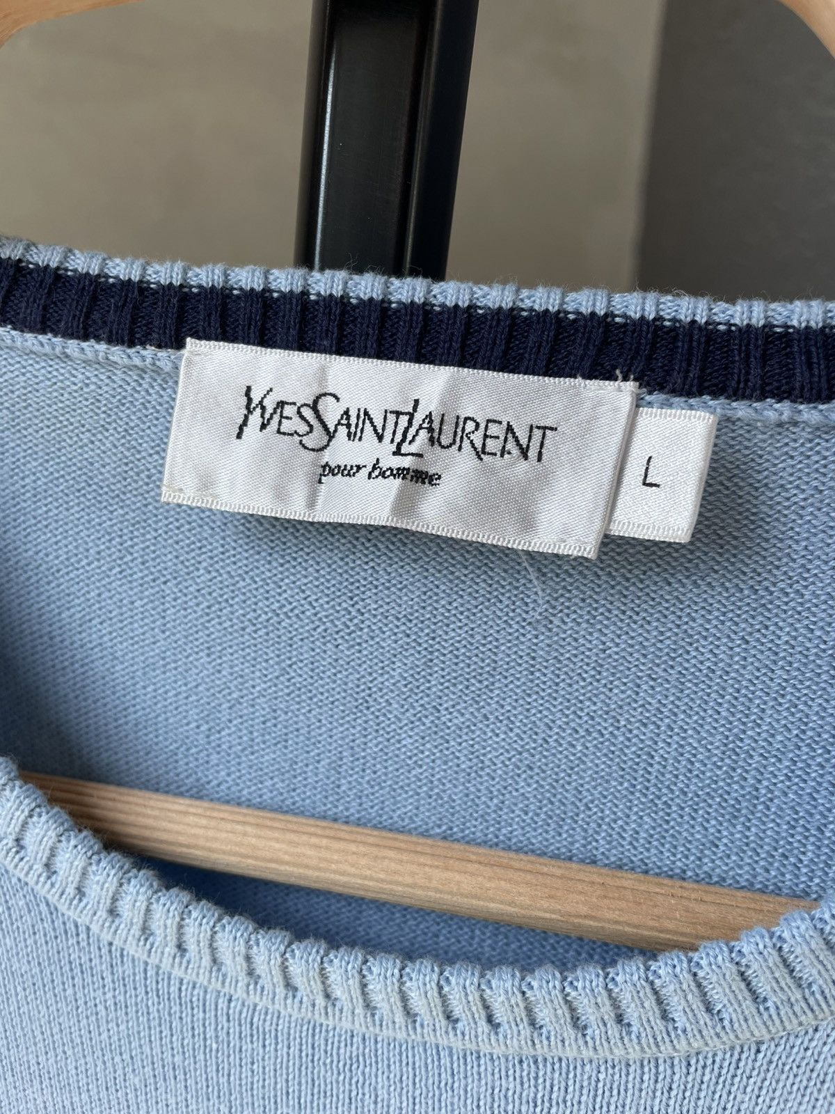 Yves Saint Laurent Yves Saint Laurent YSL Monogram Sweater Knit Vintage Size US L / EU 52-54 / 3 - 3 Thumbnail