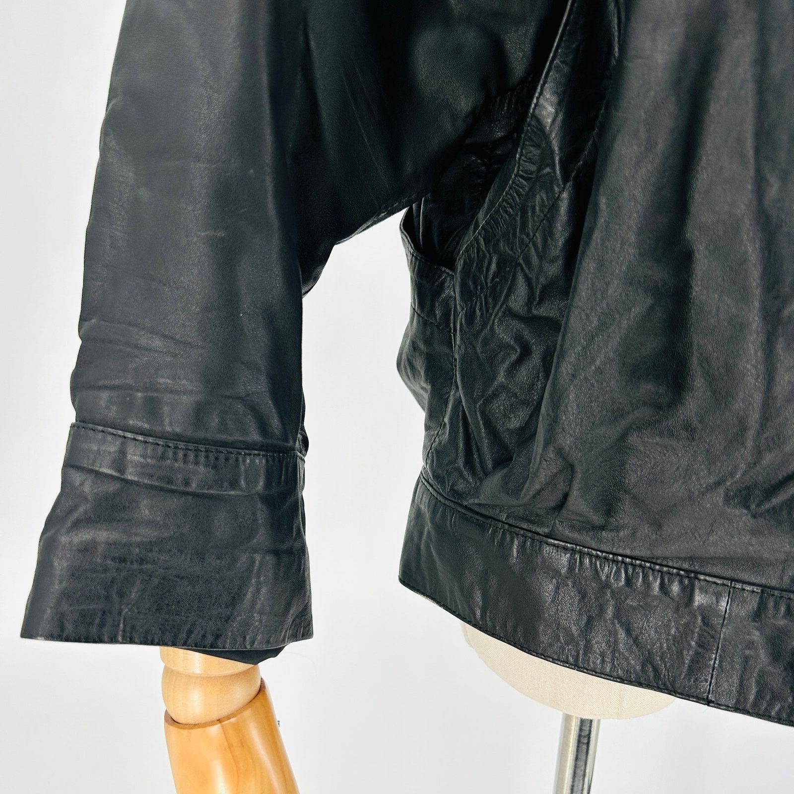 Vintage Vintage 80s Black Argentina Leather Retro Punk Jacket Size L / US 10 / IT 46 - 5 Thumbnail