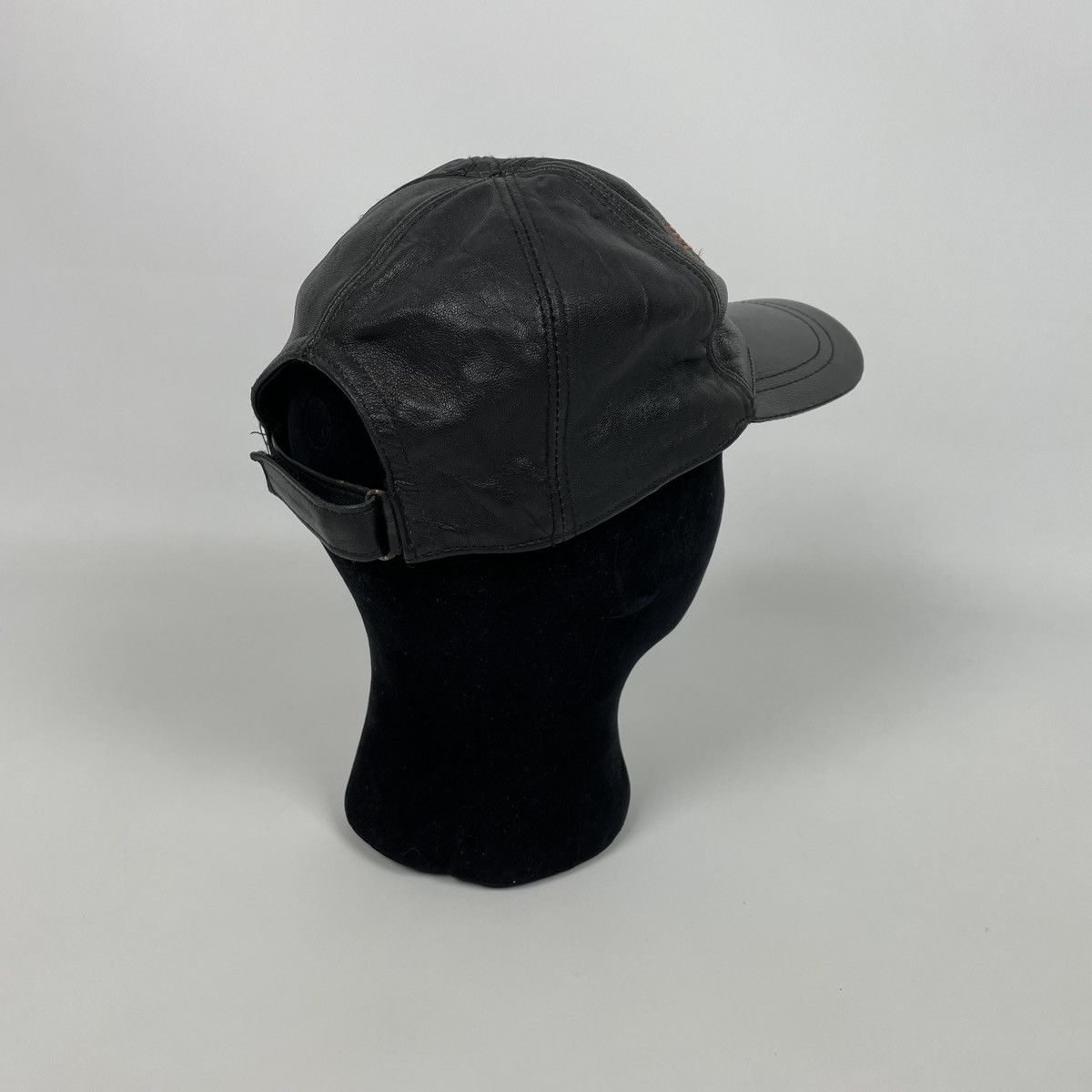 Vintage 1990's Vintage Harley Davidson USA Leather Hat Cap Eagle Size ONE SIZE - 5 Thumbnail