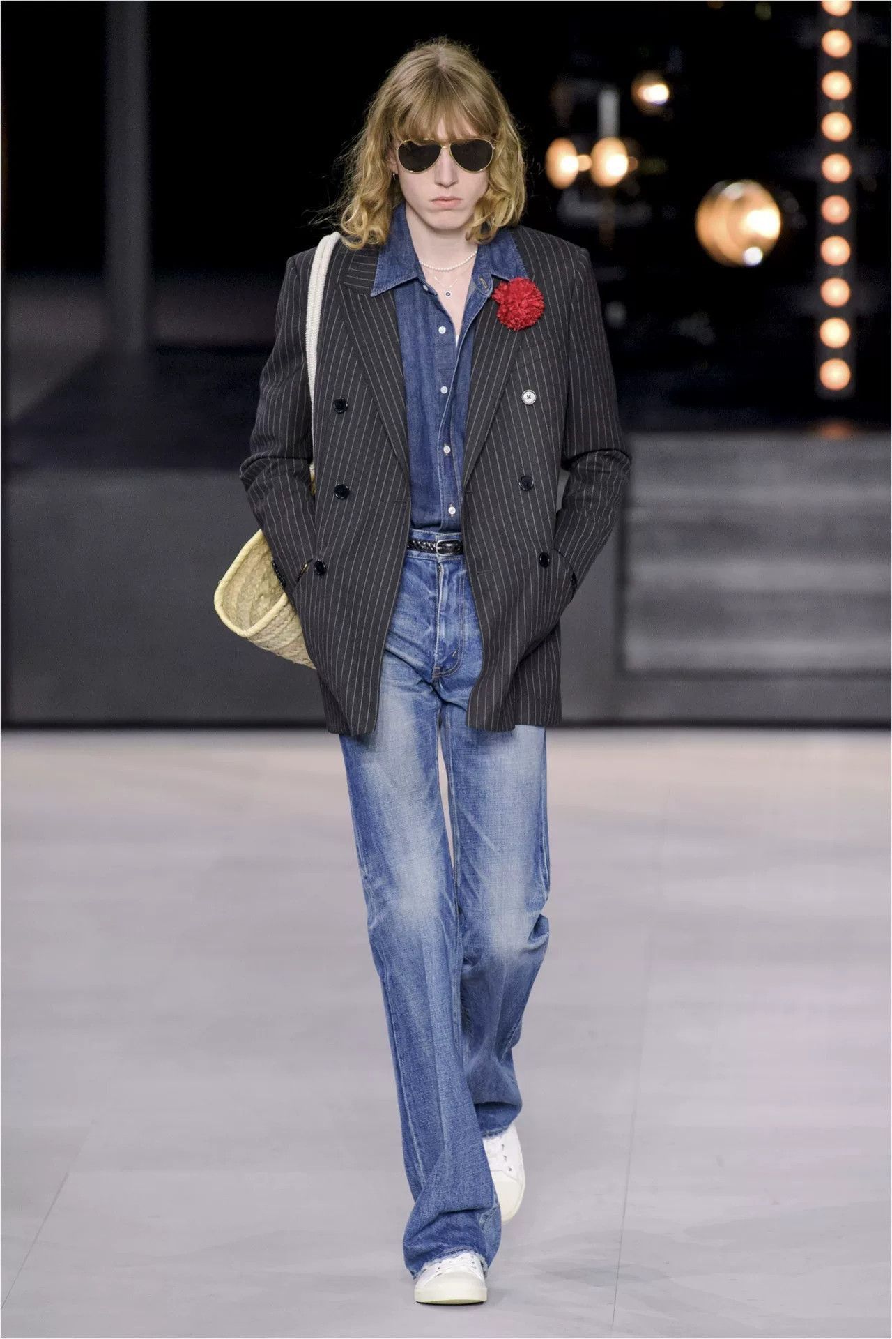 Celine celine serge blue wash flared denim pants. Size US 27 - 5 Thumbnail