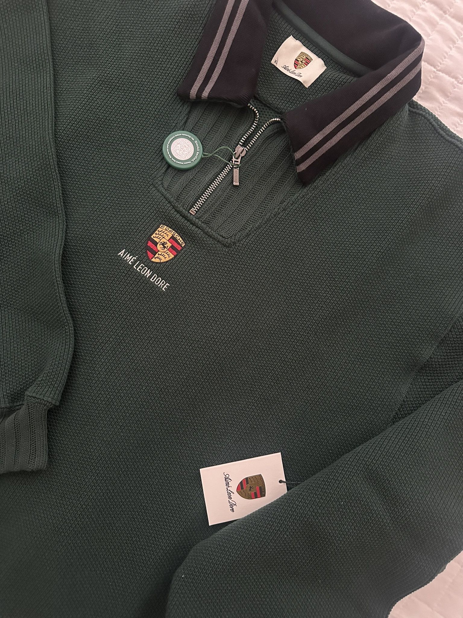 Aime Leon Dore Aime Leon Dore Porsche Jacquard Crewneck Sweatshirt Pine Size US XL / EU 56 / 4 - 4 Thumbnail