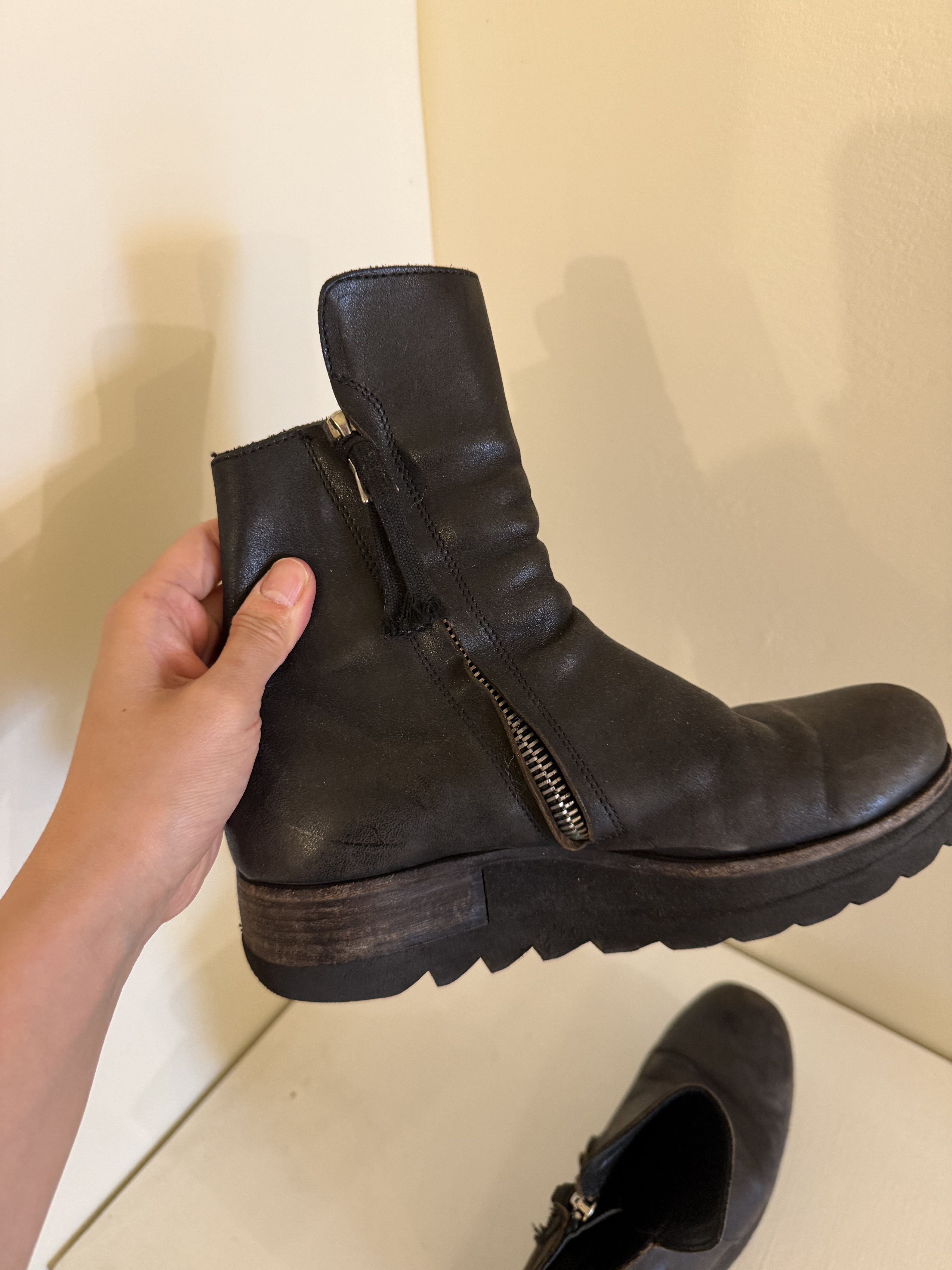 Boris Bidjan Saberi boris bidjan saberi back zip leather boots Size US 7 / IT 37 - 4 Thumbnail