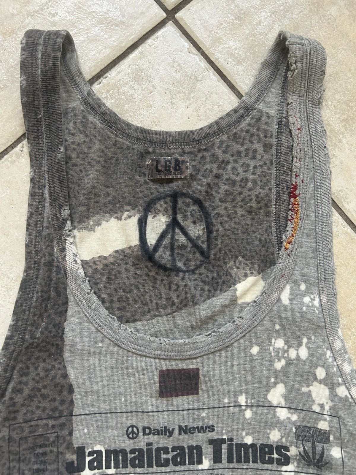LGB LE GRANDE BLEU TANK TOP “JAMAICAN TIMES / WEED” TANK