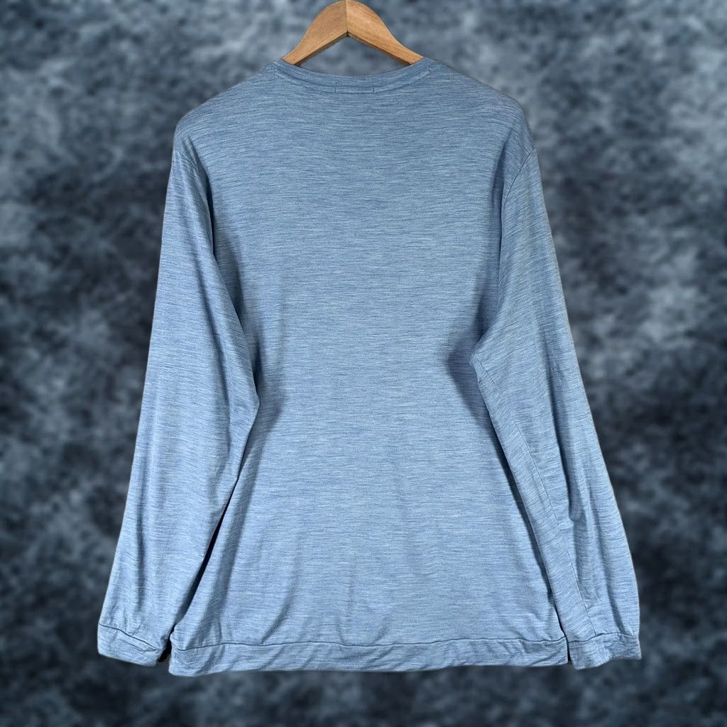 Peter Millar Peter Millar Merino Wool Cashmere Base layer Shirt Mens XL Long Sleeve MF20ES504 blue Crew Neck Stretch Jersey T-Shirt Size US XL / EU 56 / 4 - 1 Thumbnail