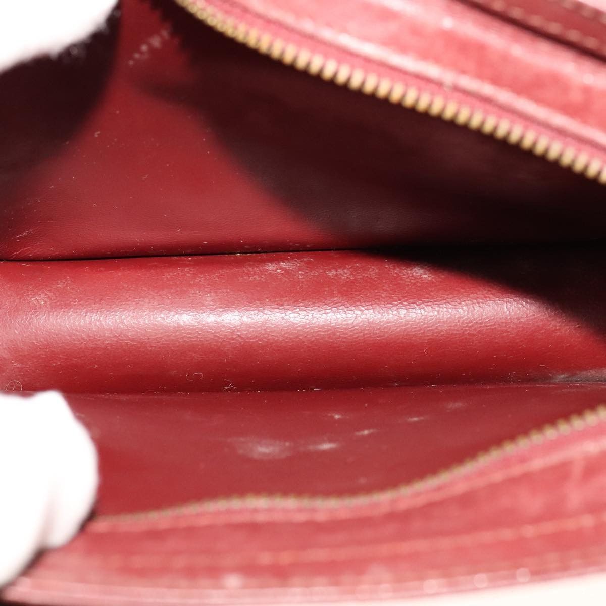 Cartier Cartier Clutch Bag Leather Wine Red Size ONE SIZE - 11 Thumbnail