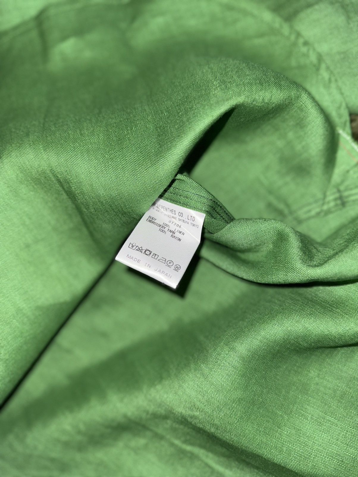 Needles [XL] NEEDLES JAPAN linen cotton blended work shirts green Size US XL / EU 56 / 4 - 7 Thumbnail