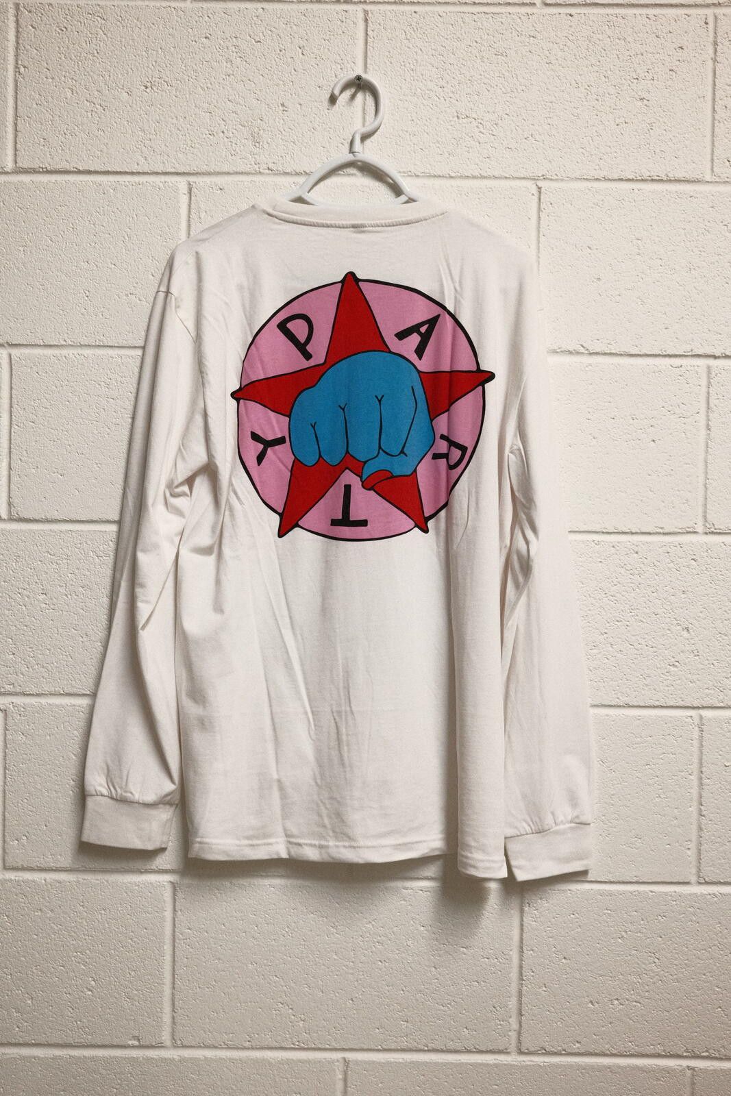 Unknown London White Long Sleeve Graphic Tee with Colorful Star and Fist Size US L / EU 52-54 / 3 - 2 Thumbnail