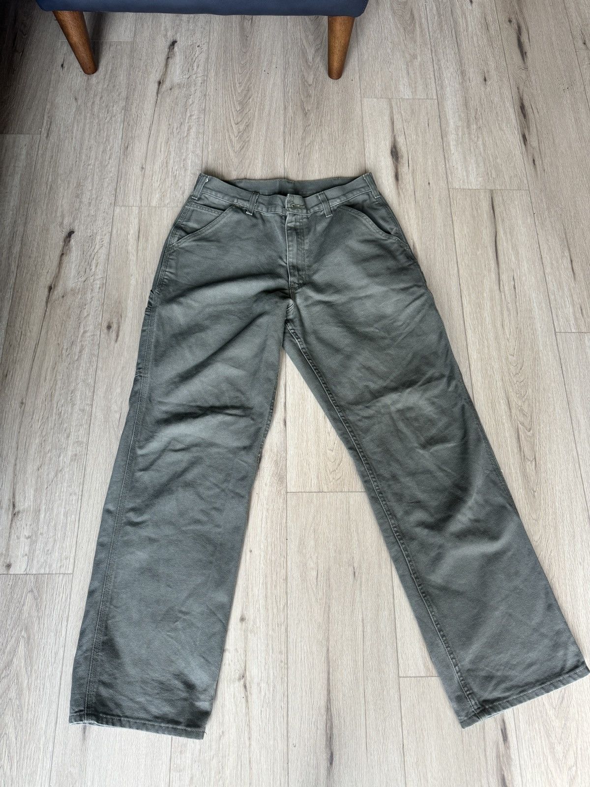 Carhartt Sage Green Carhartt Duck Canvas Trousers Size US 32 / EU 48 - 1 Thumbnail