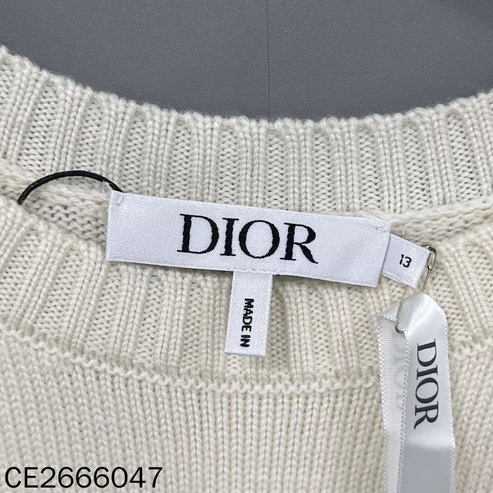 Dior Dior Cream White Wool Lucky Star Dress Women's Size XL / US 12-14 / IT 48-50 - 4 Thumbnail