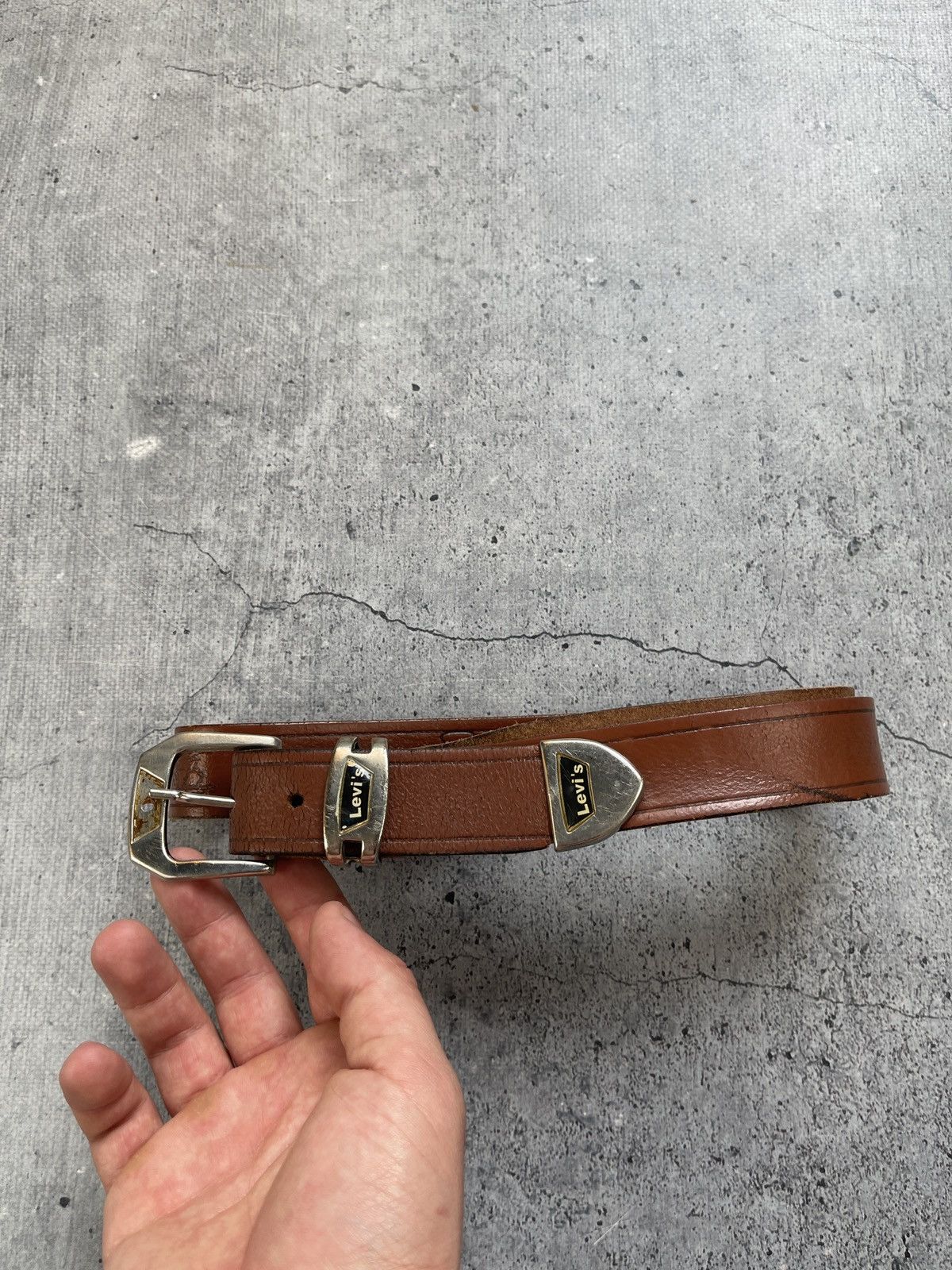 Other Vintage Levis Belt Brown Leather Y2K Size ONE SIZE - 1 Thumbnail