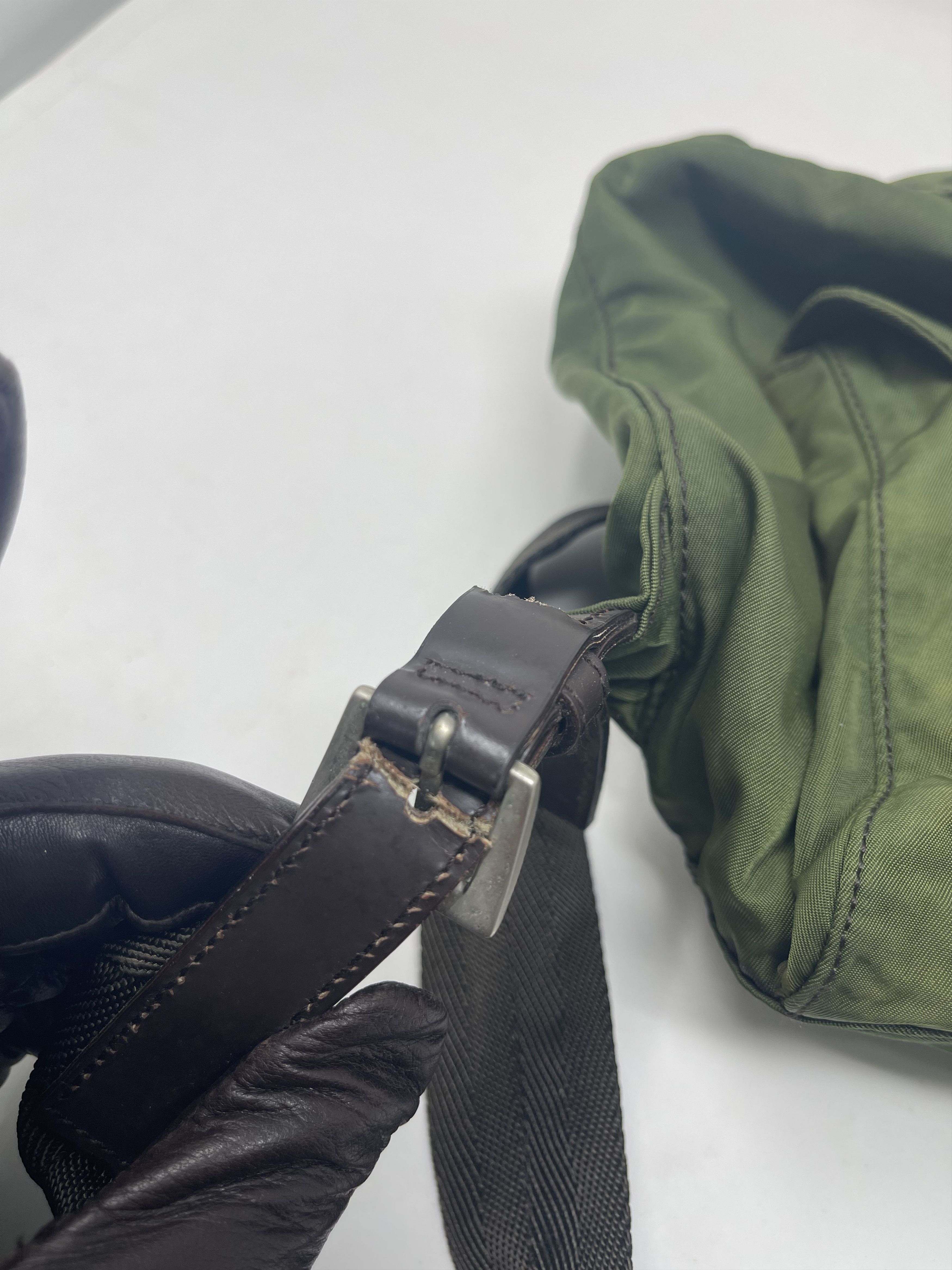 Prada Prada Nylon Green Backpack Size ONE SIZE - 19 Thumbnail