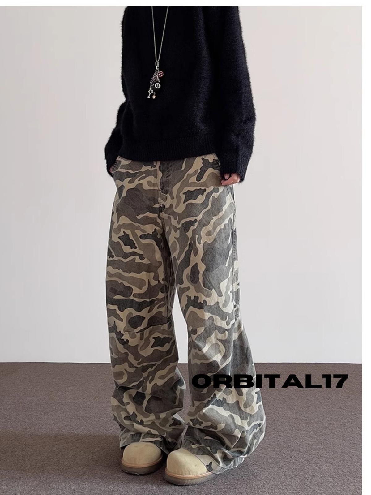 Vintage Camo Print Baggy Flared Pants Size US 30 / EU 46 - 3 Thumbnail