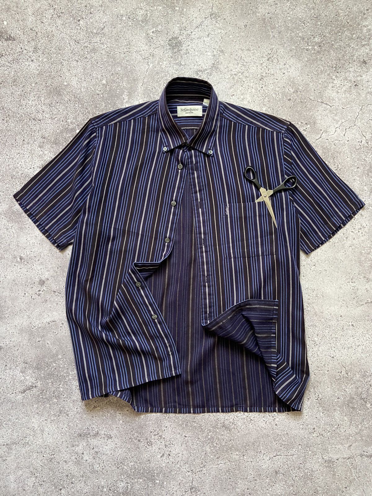 Other Vintage Yves Saint Laurent YSL Short Sleeve Shirt Button Up Size US M / EU 48-50 / 2 - 1 Thumbnail