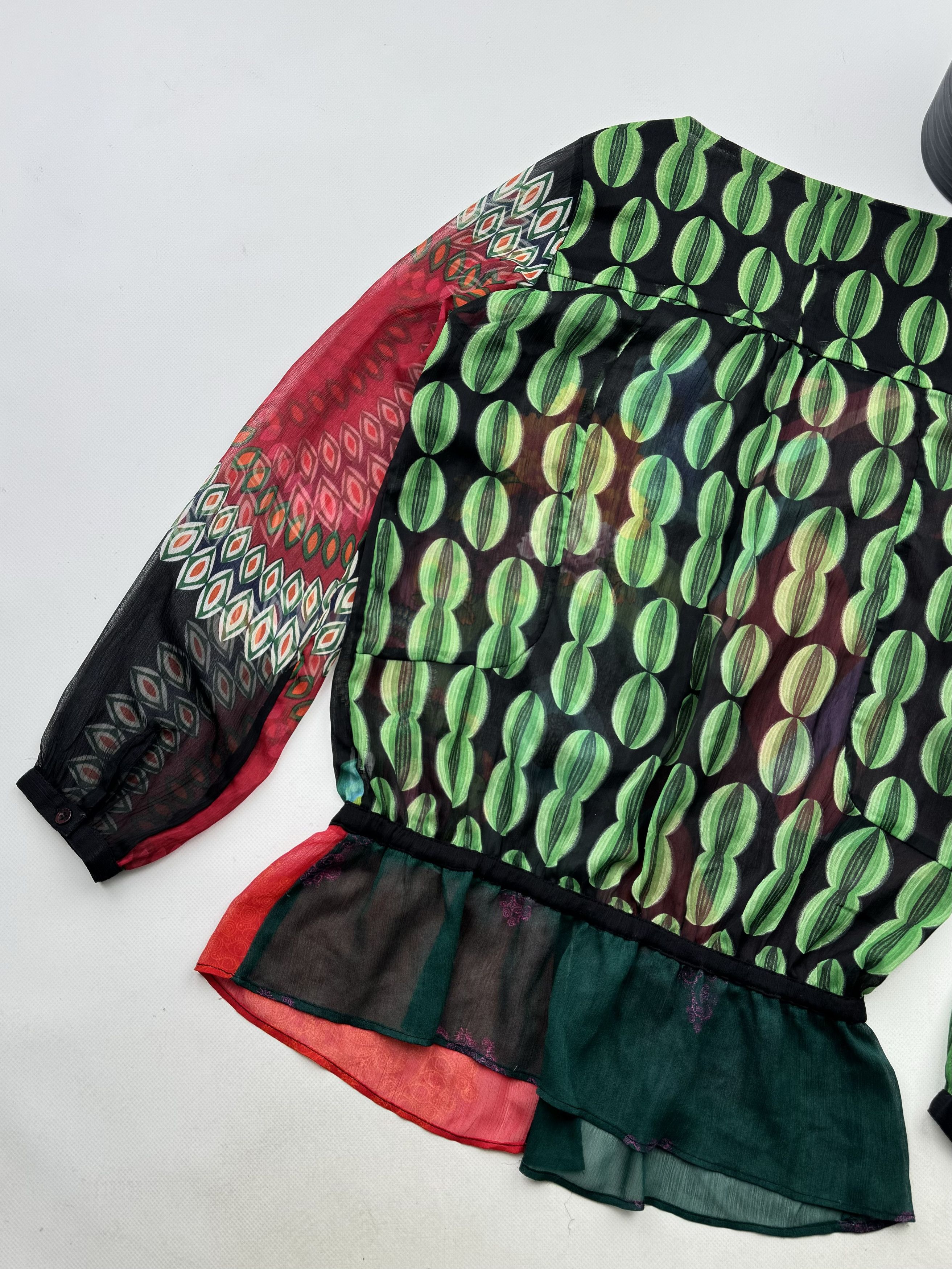 Desigual Desigual Printed Mesh Blouse (538) Size S / US 4 / IT 40 - 9 Thumbnail