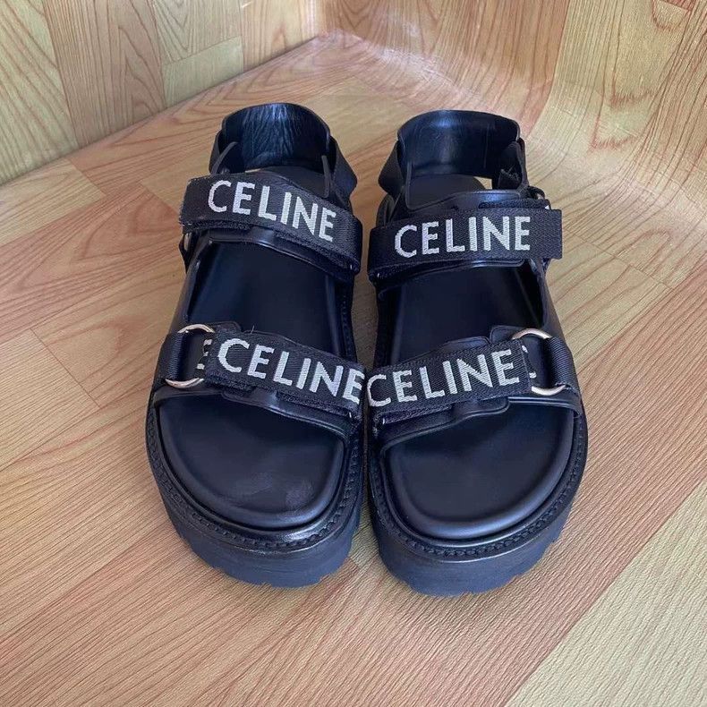 Celine Celine ThickSoled Logo Sandals Size US 10 / EU 43 - 2 Thumbnail