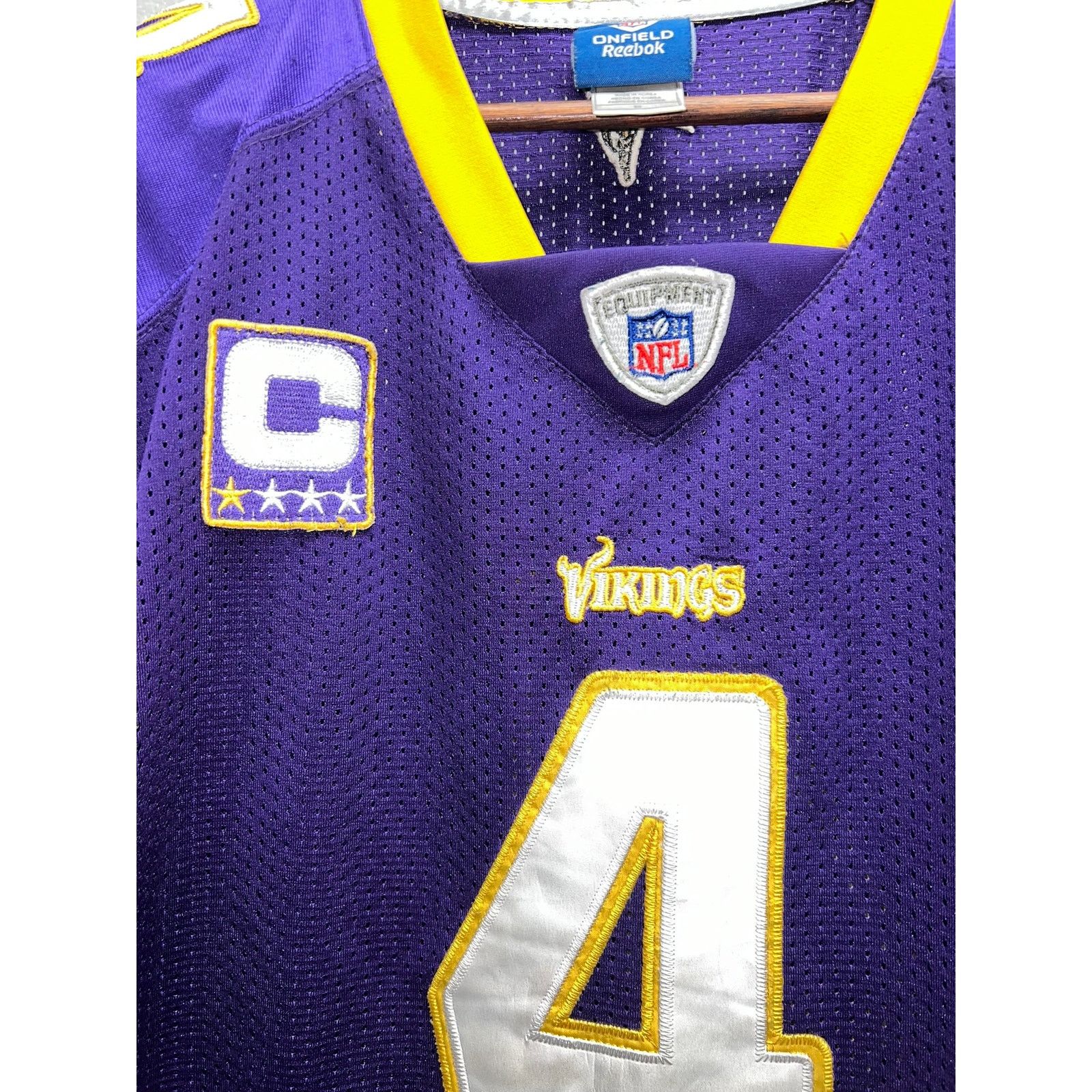 Reebok Vintage Minnesota Vikings Brett Favre On Field Reebok 50 XL Size US XL / EU 56 / 4 - 3 Thumbnail