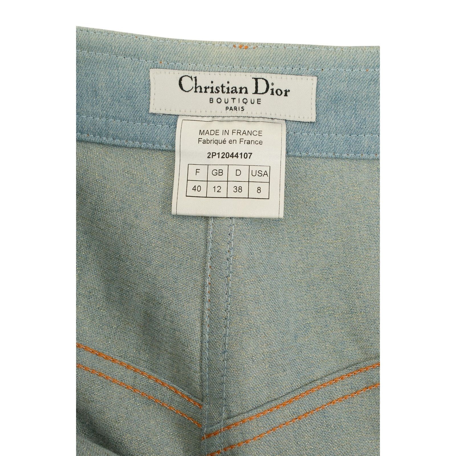 Dior S/S 2002 Swarovski Butterfly Denim Jeans Size 27" / US 4 / IT 40 - 3 Thumbnail