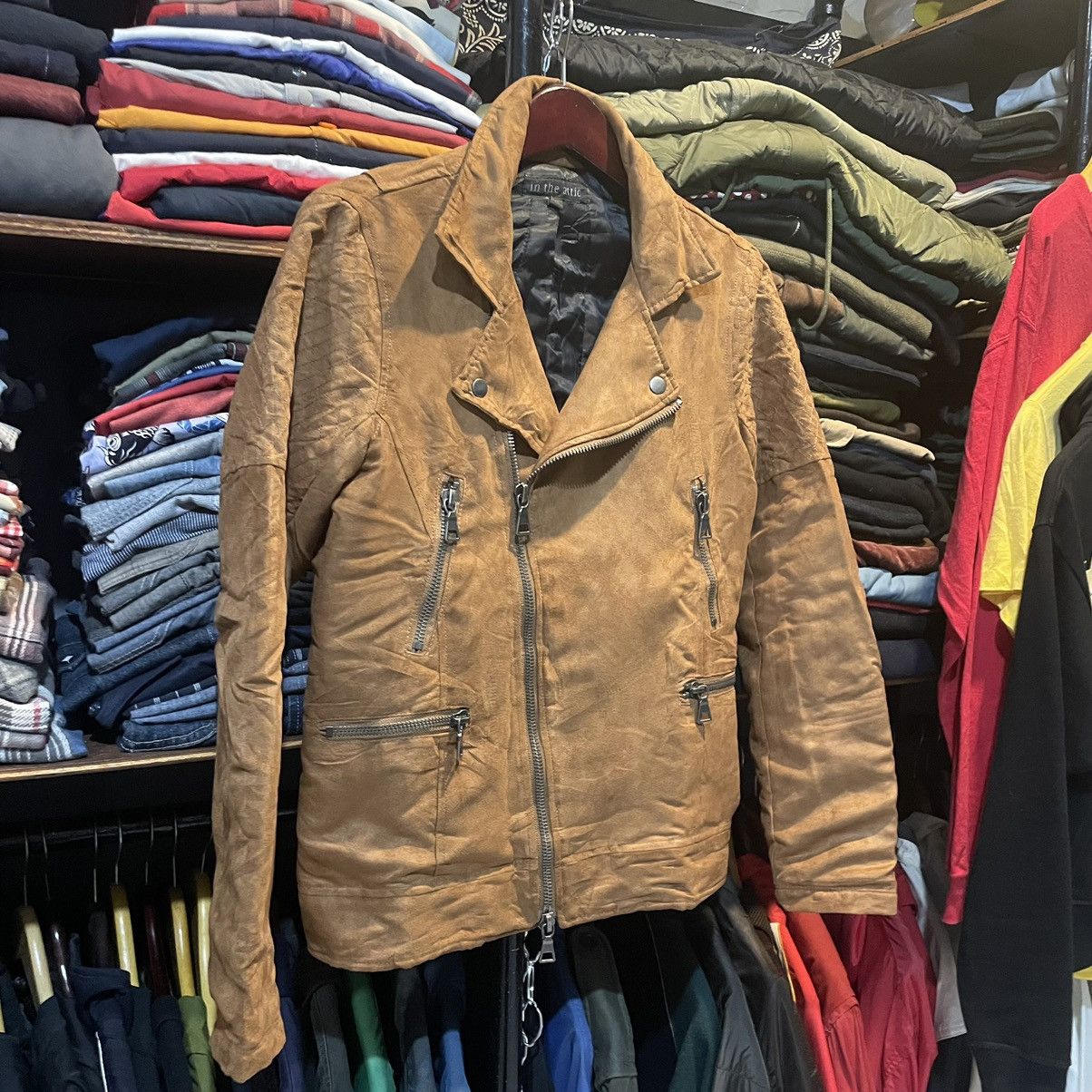If Six Was Nine × In The Attic × Japanese Brand In The Attic Japan Double Breasted Biker Jacket Brown Size US M / EU 48-50 / 2 - 3 Thumbnail